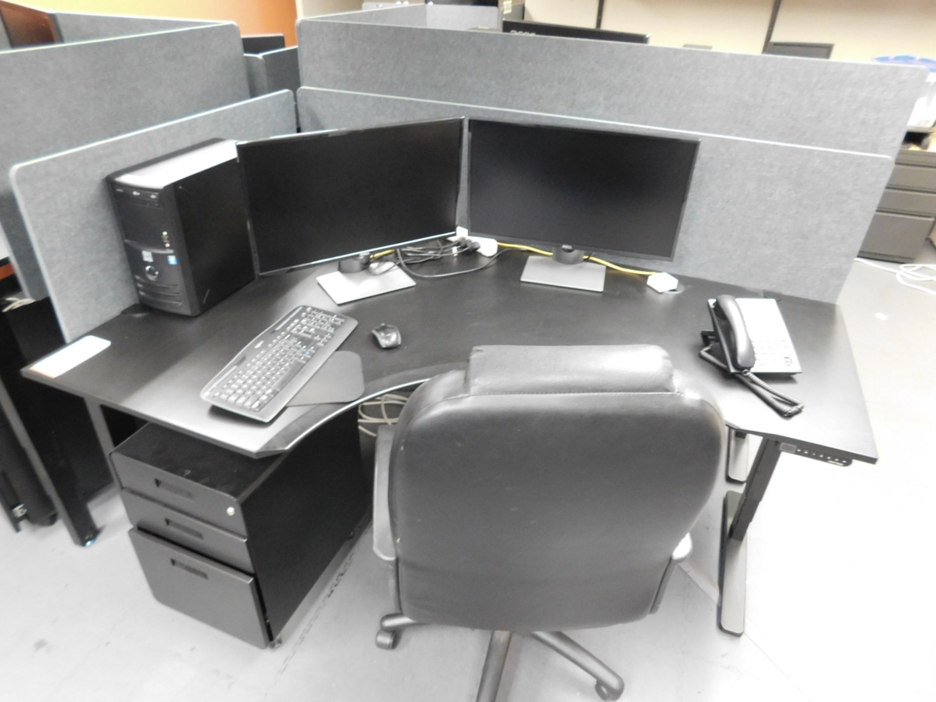 LOT - (2) UPLIFT DESK UNITS (COMPUTERS NOT INCLUDED)