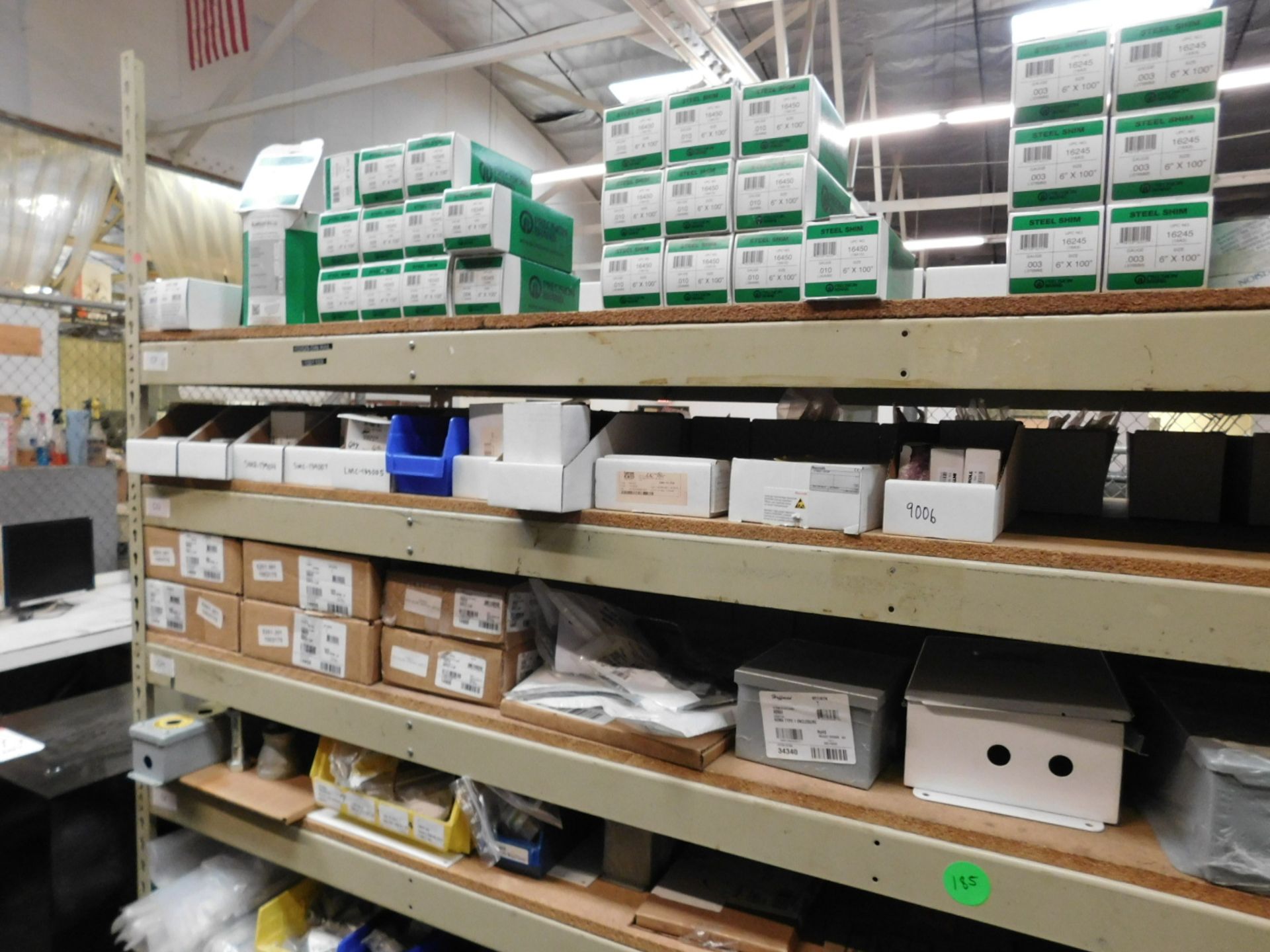 LOT - 12' OF SHELF ISLAND, W/ CONTENTS OF ELECTRICAL CONDUIT BOXES AND FITTINGS, ALLEN-BRADLEY & - Image 14 of 18