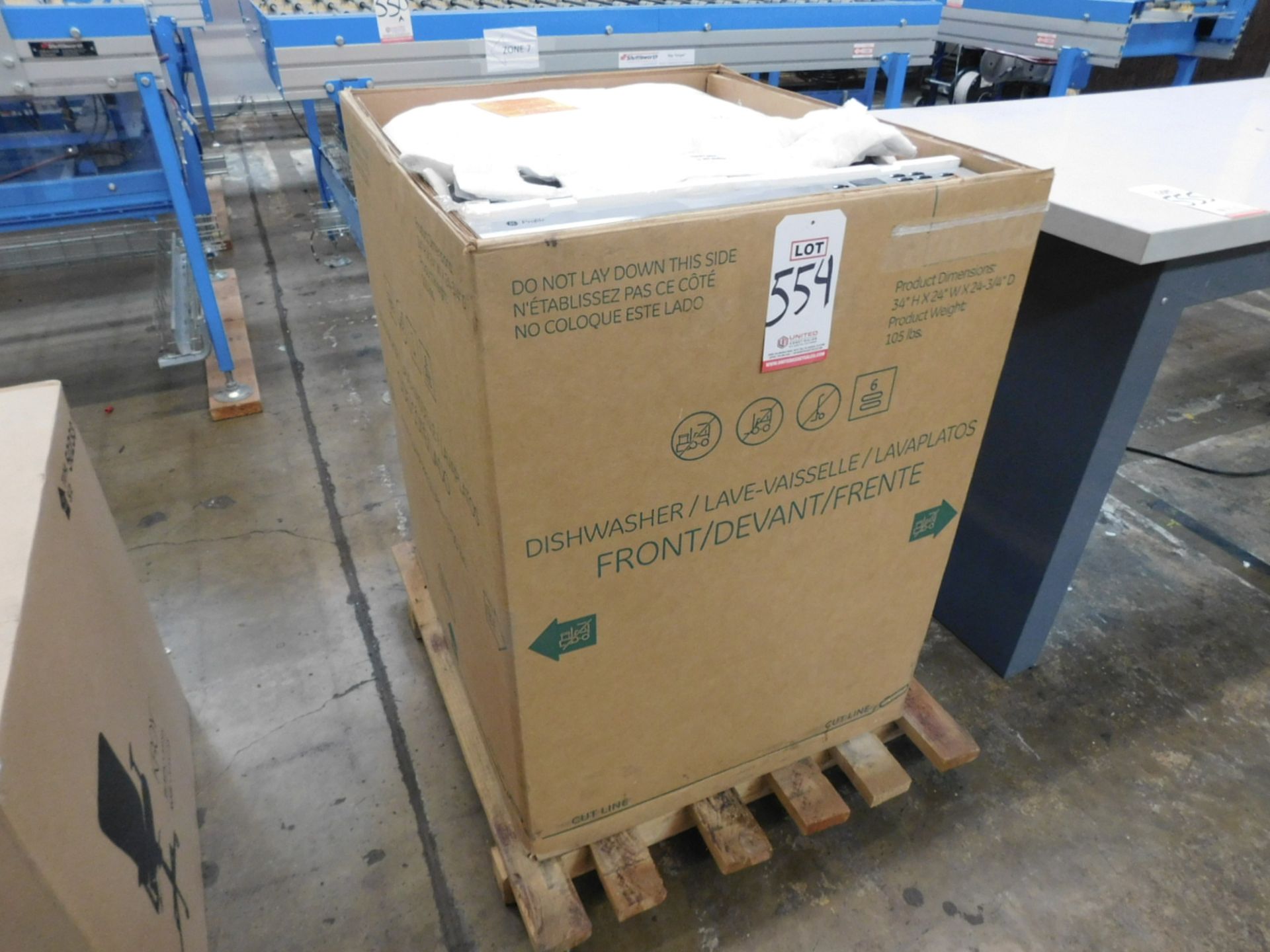 GE DISHWASHER, MODEL GEPDWT585VSS, STAINLESS STEEL FINISH, NEW IN BOX