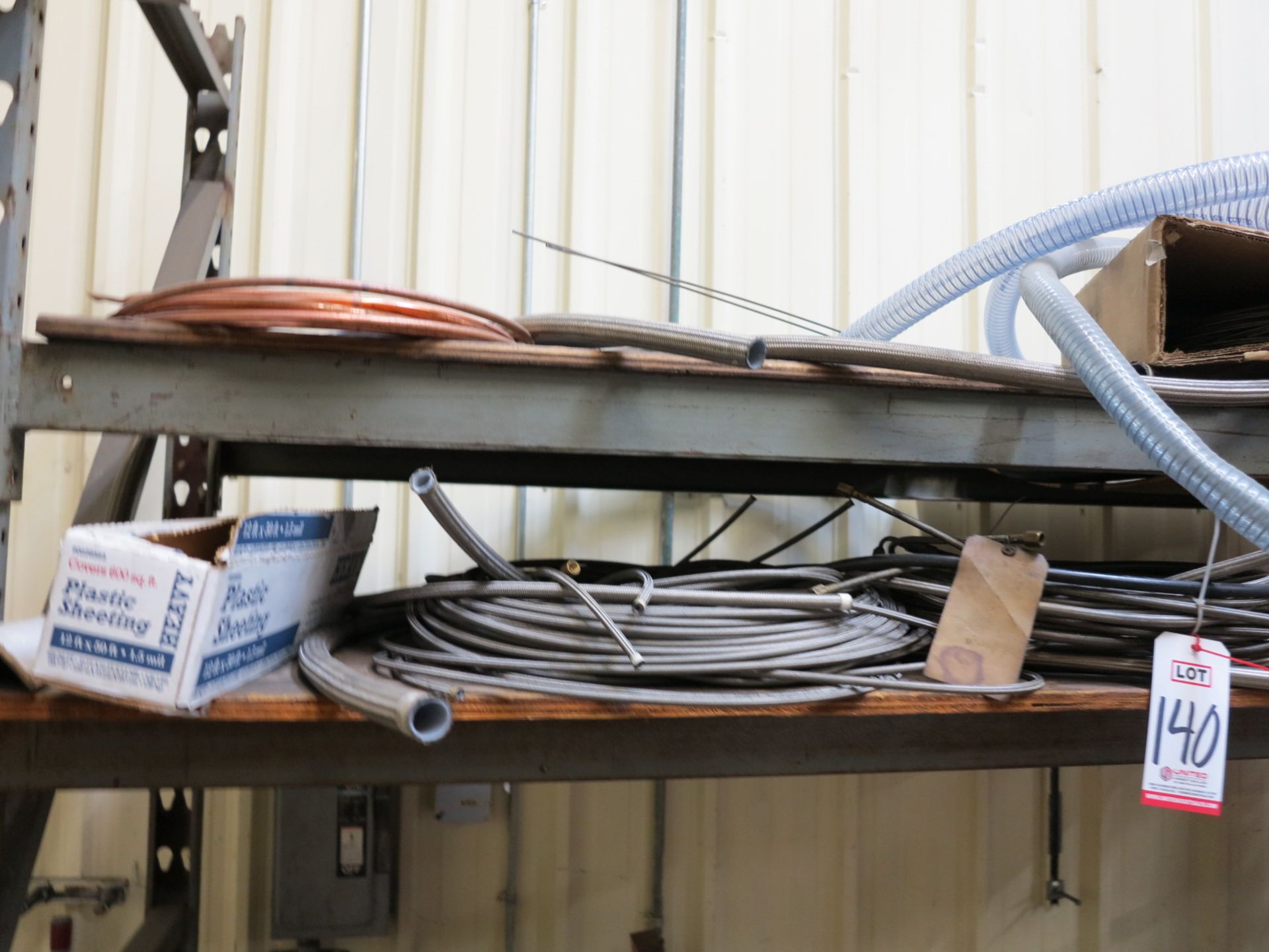 LOT - MISC PLASTIC HOSE, SOFT COPPER TUBING, STEEL BRAIDED HOSE, ETC. - Image 2 of 2