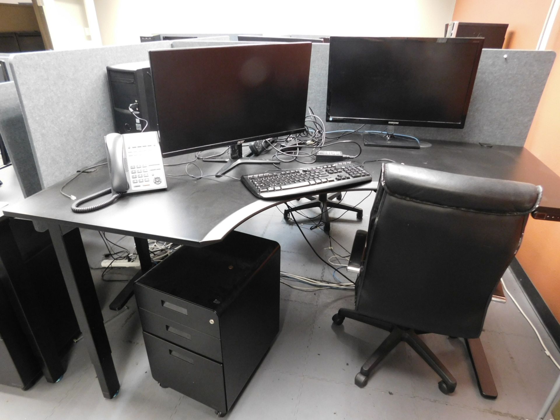 LOT - (2) UPLIFT DESK UNITS (COMPUTERS NOT INCLUDED)