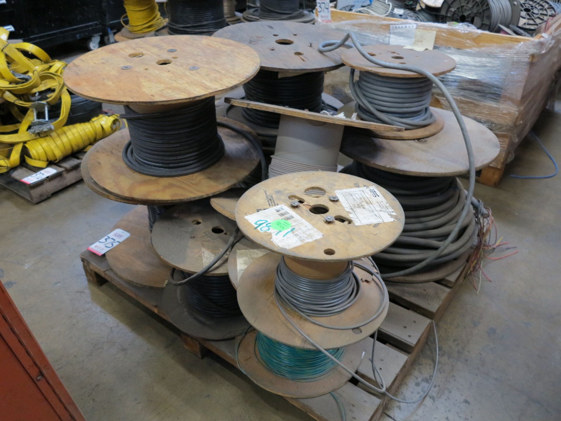 LOT - PALLET OF SPOOLS OF ELECTRIC WIRE - Image 2 of 2