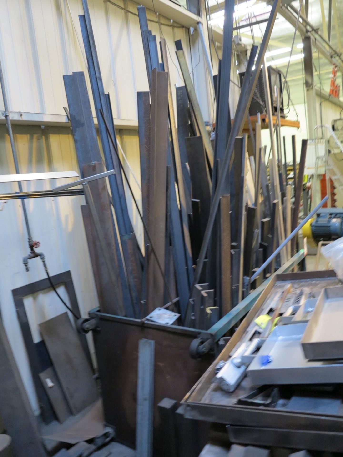 LOT - 6' X 3' RACK OF USEABLE LENGTHS OF STEEL BAR, CHANNEL, ANGLE, PIPE, ALUMINUM, S.S. ROUNDS, - Image 3 of 3
