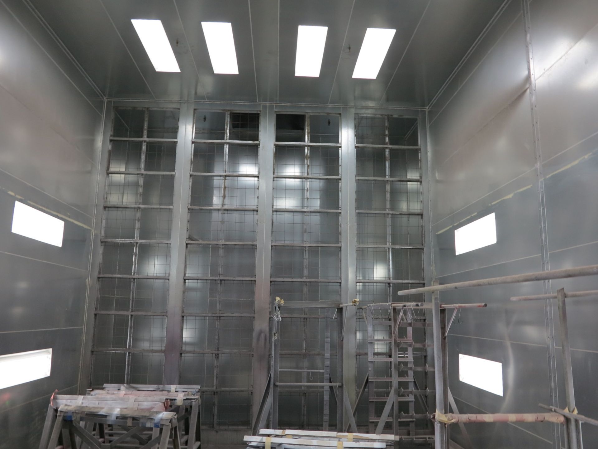 J&M PAINT BOOTH, OPENING IS 16'W X 20'D X 17'HT, OVERHEAD AND SIDE LIGHTING, VERY CLEAN, VERY - Image 3 of 6