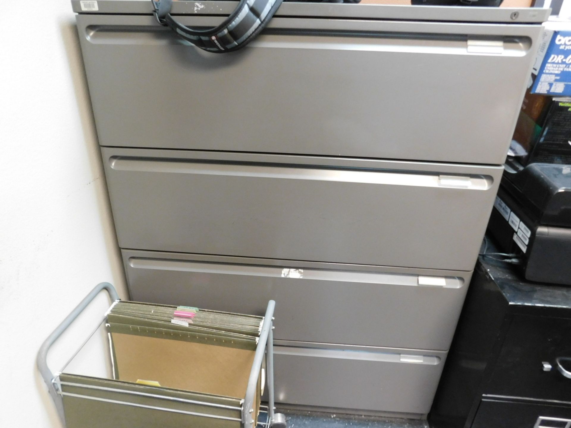 LOT - (3) LATERAL FILE CABINETS AND (3) 2-DOOR OFFICE STORAGE CABINETS - Image 3 of 6