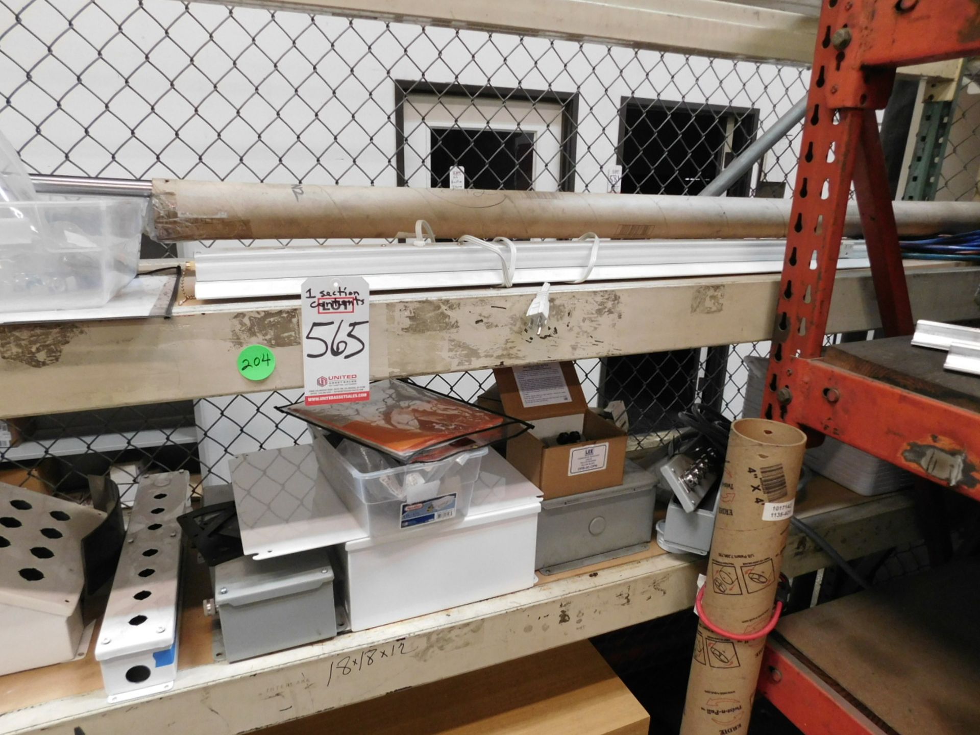 LOT - CONTENTS ONLY OF (1) SECTION OF PALLET RACK, TO INCLUDE: MISC ELECTRICAL CONTROL BOXES, - Image 3 of 4