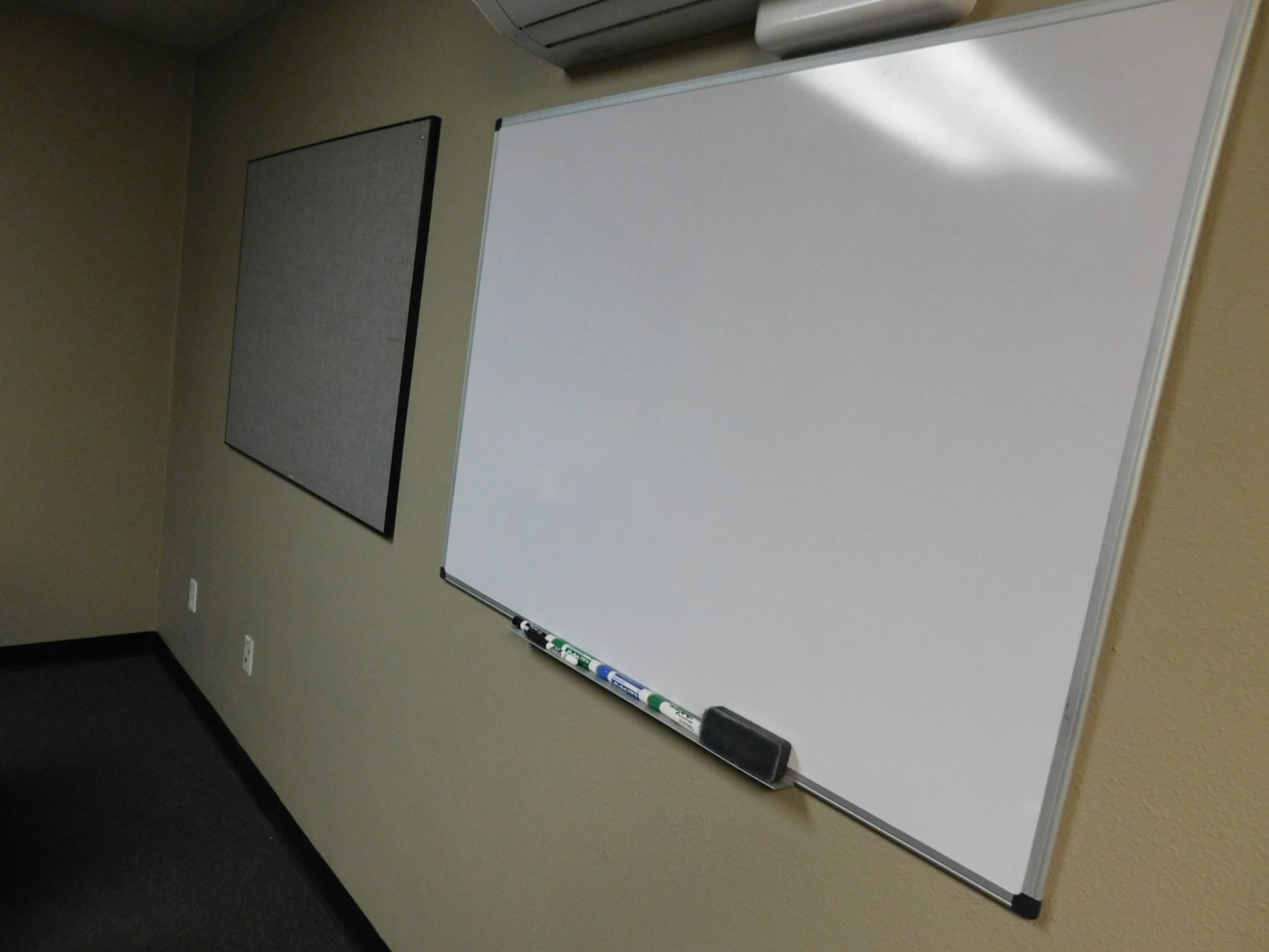 LOT - CONTENTS OF CONFERENCE ROOM: 10' X 4' GRANITE CONFERENCE TABLE, (10) CHAIRS, INSIGNIA 55" - Image 4 of 6