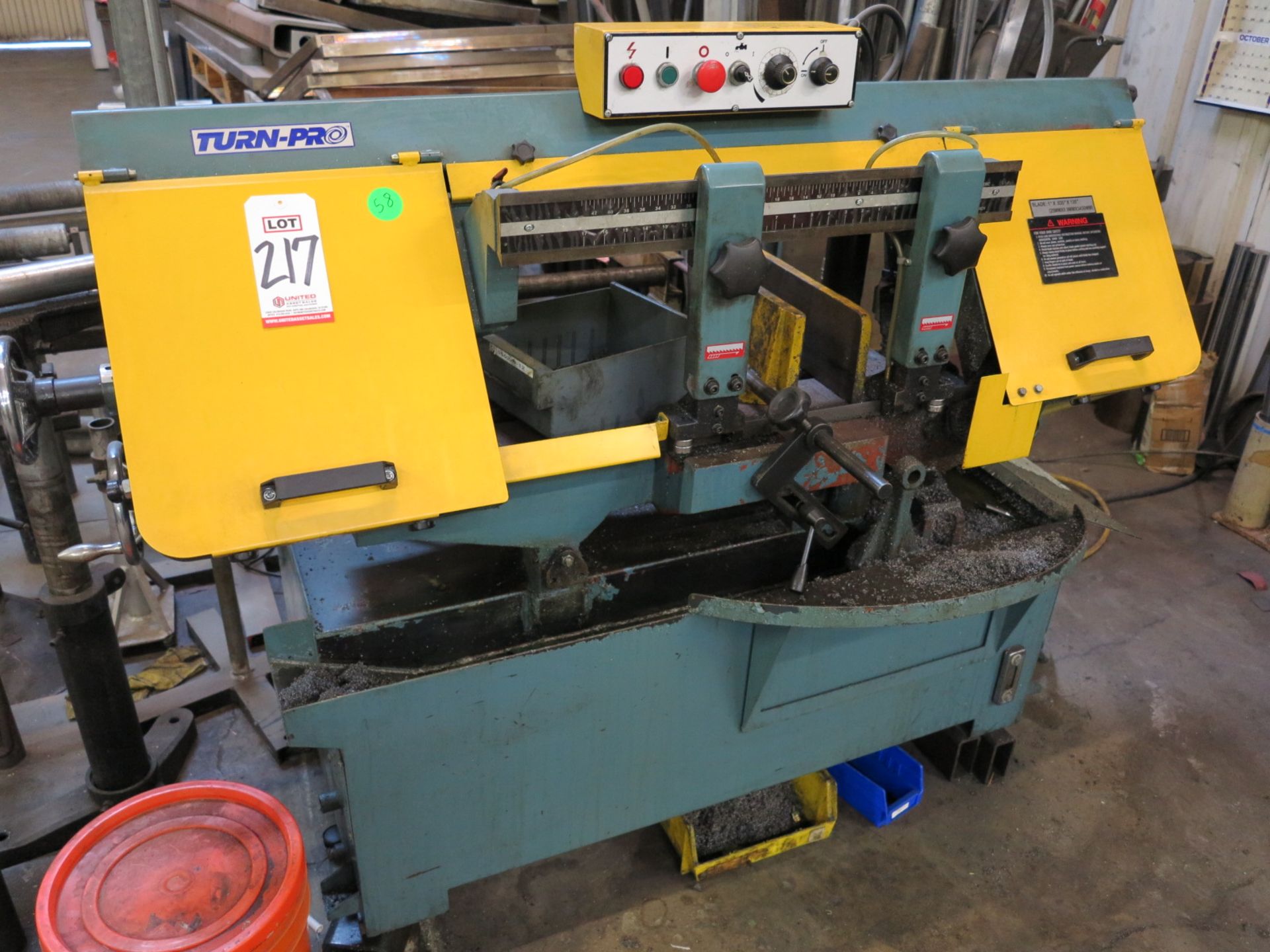 TURN-PRO HORIZONTAL BAND SAW, MODEL 01712025, S/N 0711362, 2 HP, BLADE SIZE: 1" X .035" X 135",