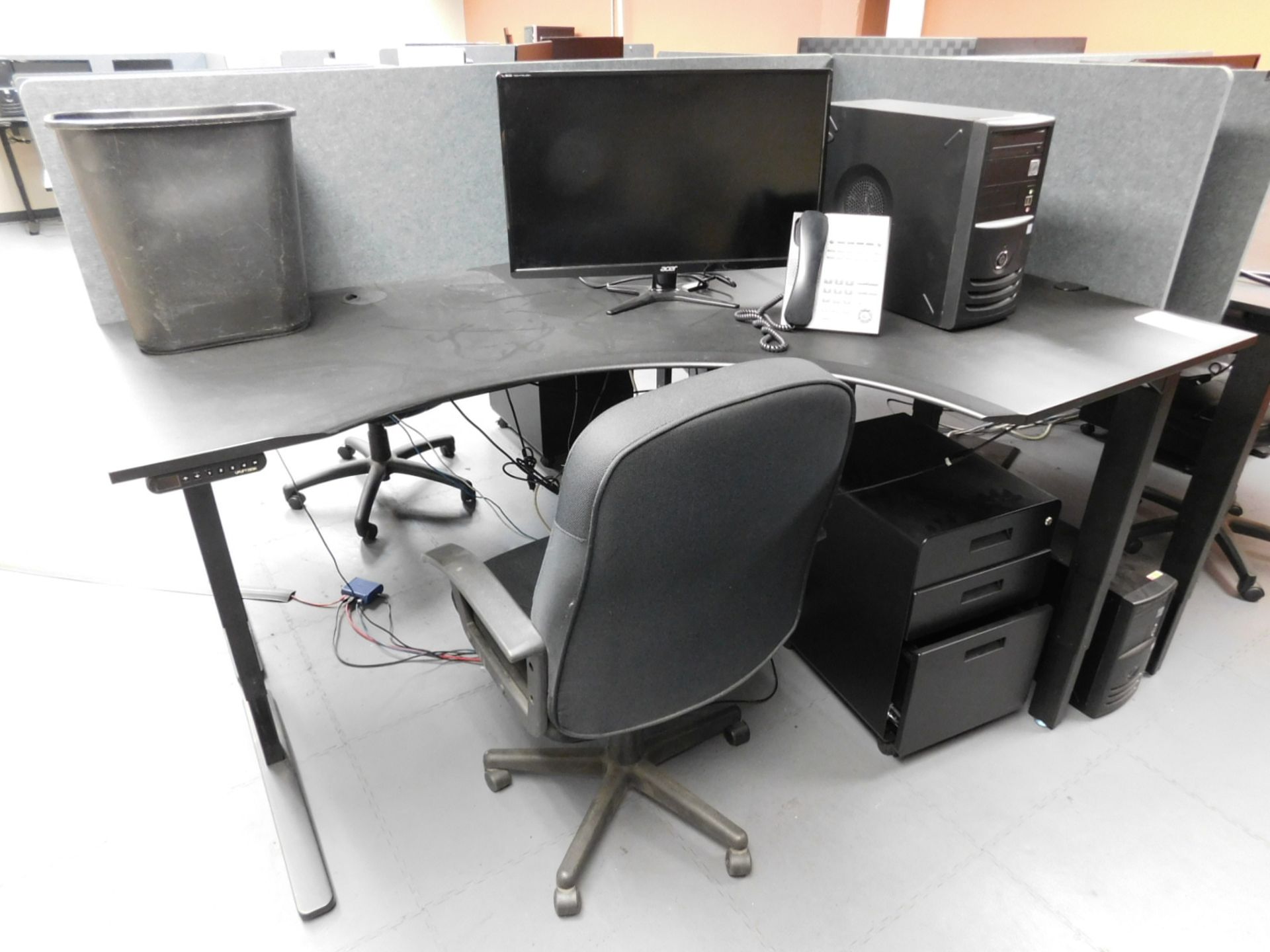 LOT - (2) UPLIFT DESK UNITS (COMPUTERS NOT INCLUDED)