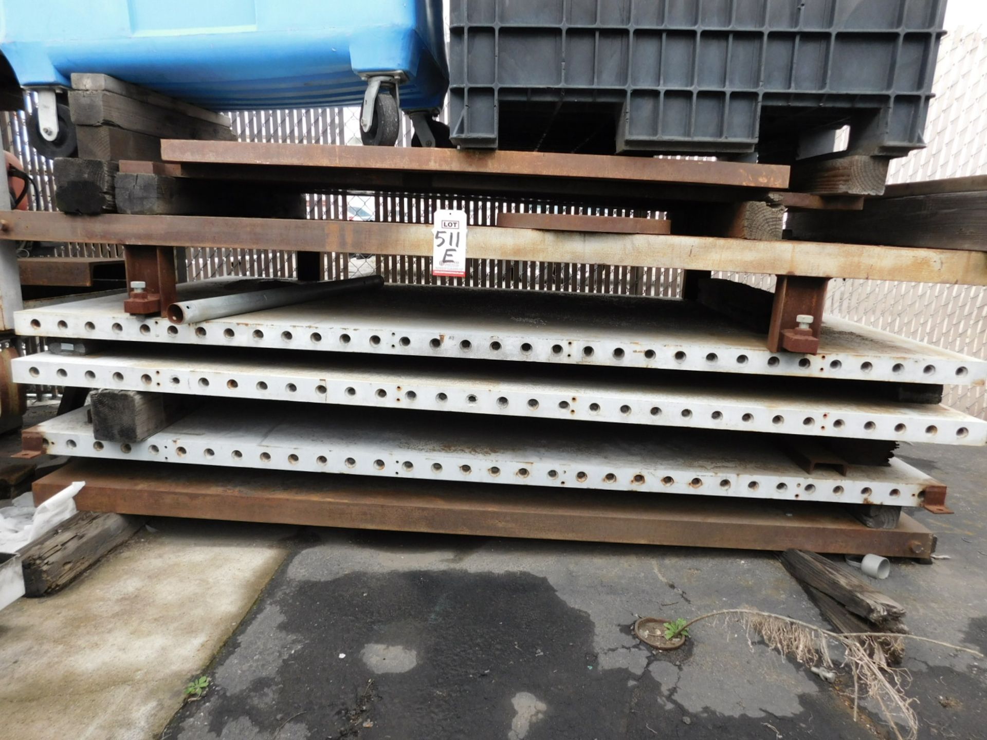 LOT - (5) 50" X 100" STEAM HEATED PRESS PLATENS