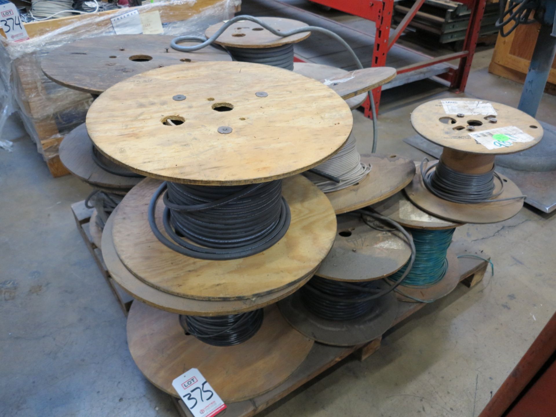 LOT - PALLET OF SPOOLS OF ELECTRIC WIRE