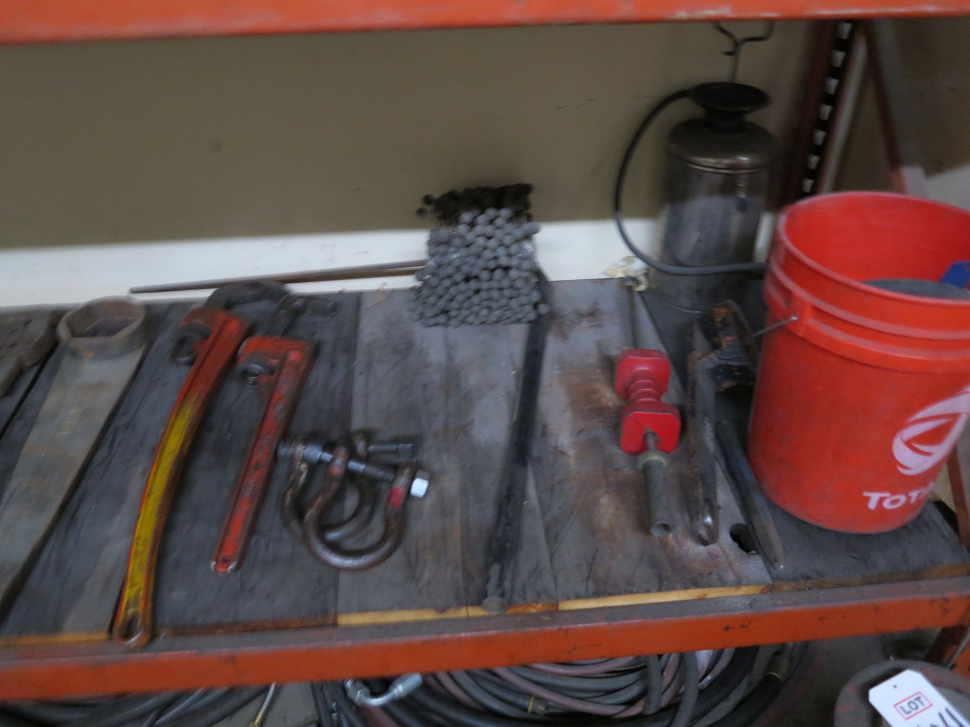 LOT - (9) PIPE WRENCHES UP TO 4', SLIDE HAMMER, ETC. - Image 3 of 3