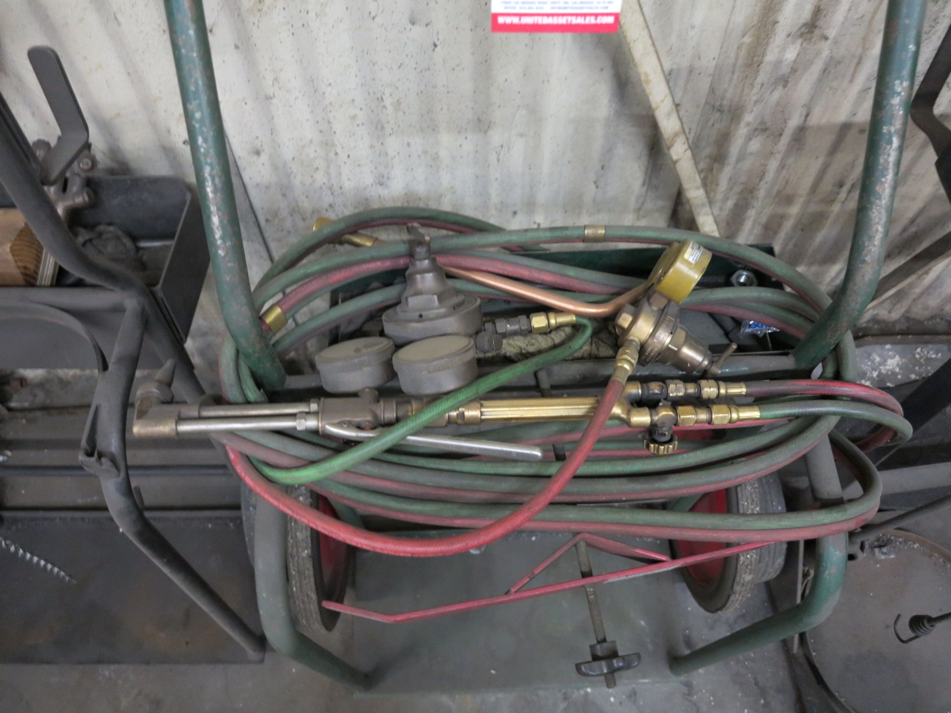 LOT - (3) OXY-ACETYLENE TORCH CARTS AND (1) TORCH W/ REGULATOR SET; NO TANKS INCLUDED - Image 2 of 2