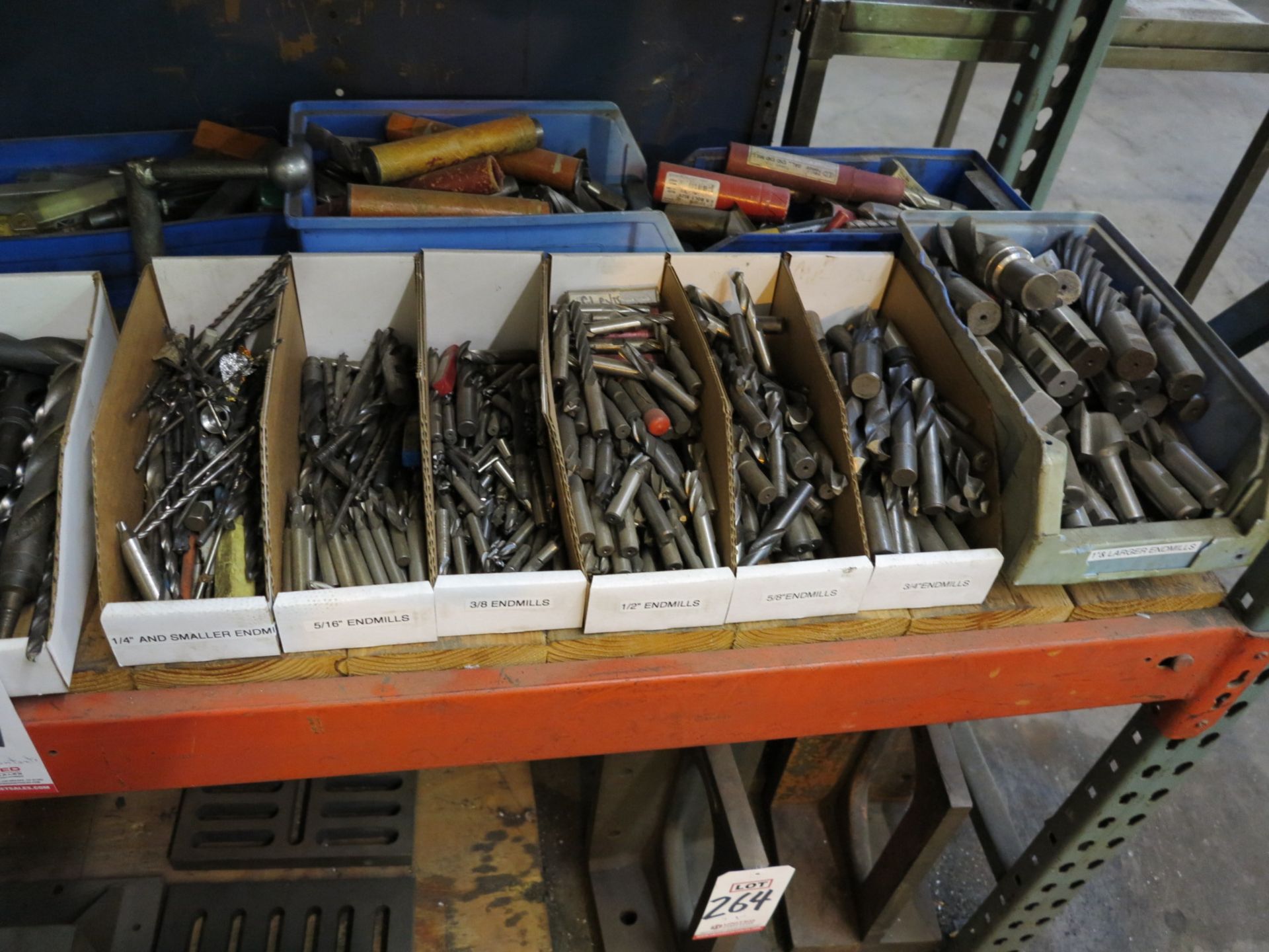 LOT - 8' SHELF CONTENTS ONLY, TO INCLUDE: ENORMOUS QUANTITY OF END MILLS AND RELATED ITEMS - Image 5 of 5