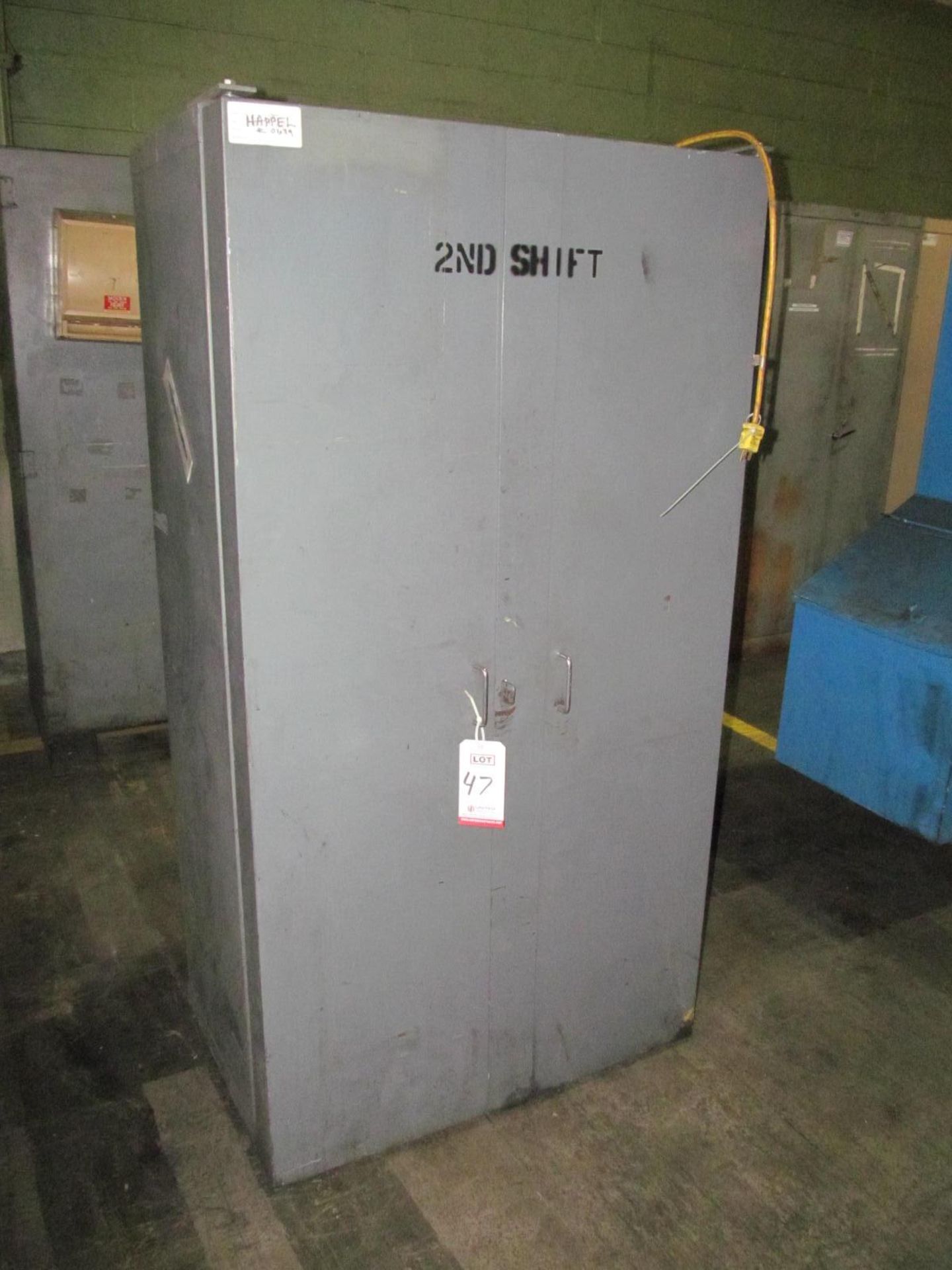 38" W x 24" D x 71" High 2-DOOR STEEL CABINET, (LOC. P29)