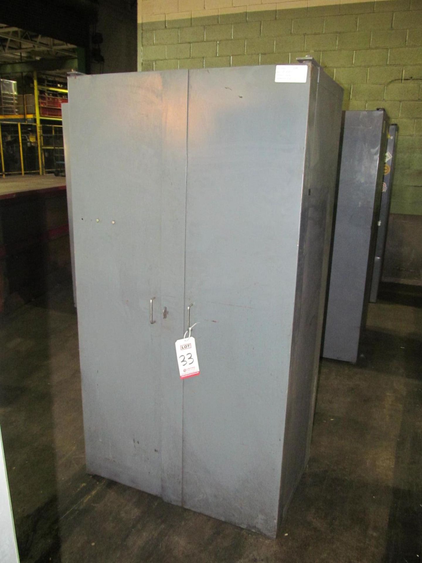 38" W x 24" D x 71" High 2-DOOR STEEL CABINET, (LOC. P29)