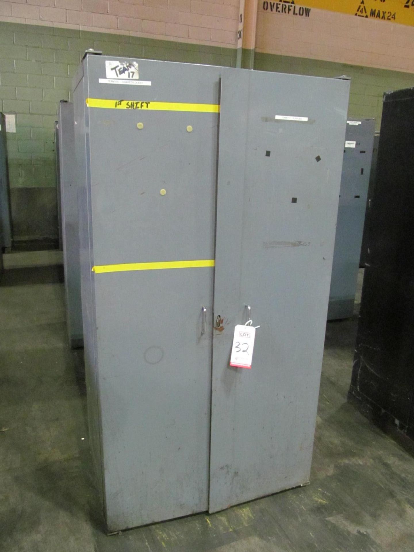 38" W x 24" D x 71" High 2-DOOR STEEL CABINET, (LOC. P29)