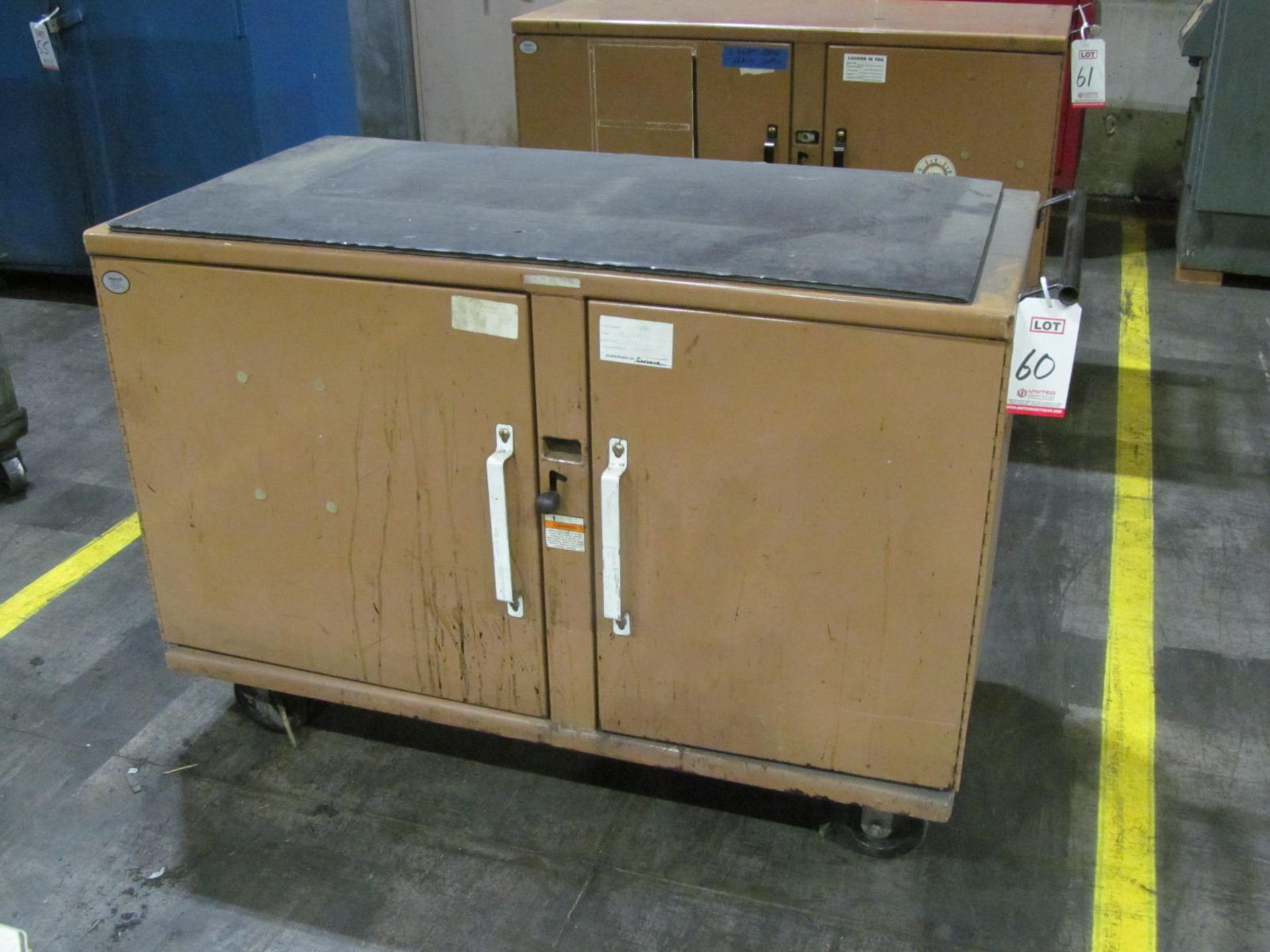 KNAACK #58 STORAGE MASTER TOOL CHEST, MOUNTED ON CASTERS, (LOC. P29)