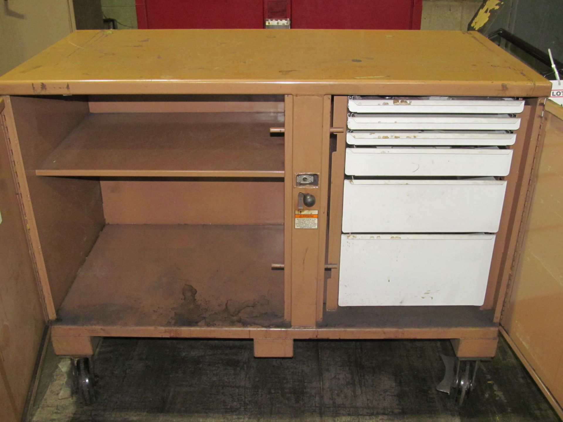 KNAACK #58 STORAGE MASTER TOOL CHEST, MOUNTED ON CASTERS, (LOC. P29) - Image 2 of 2