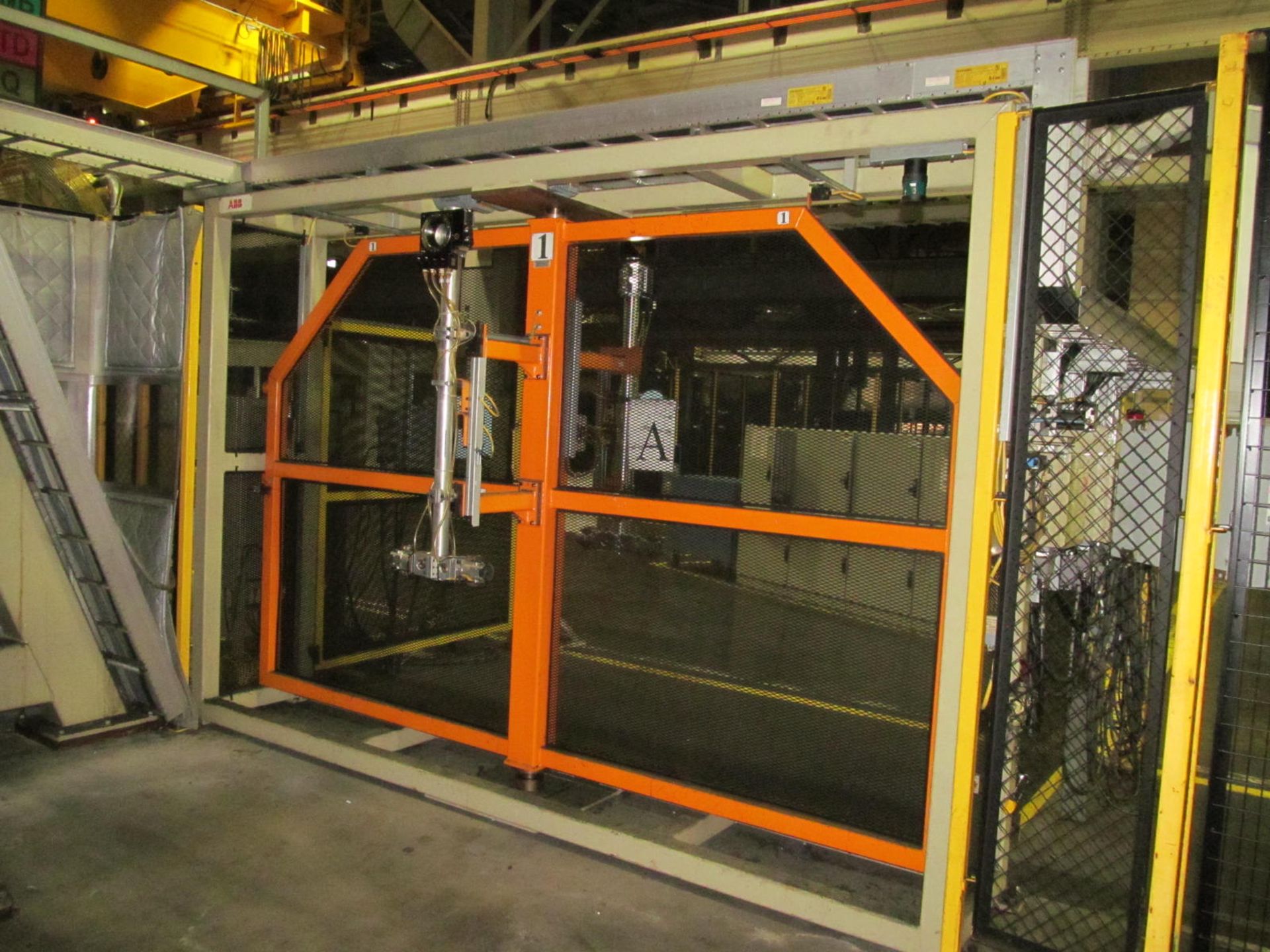 7-AXIS KUKA UNLOADING ROBOT w/ CONTROL & TEACH PAD MOUNTED ON OVERHEAD LINEAR RAIL, *PLEASE NOTE: - Image 3 of 4