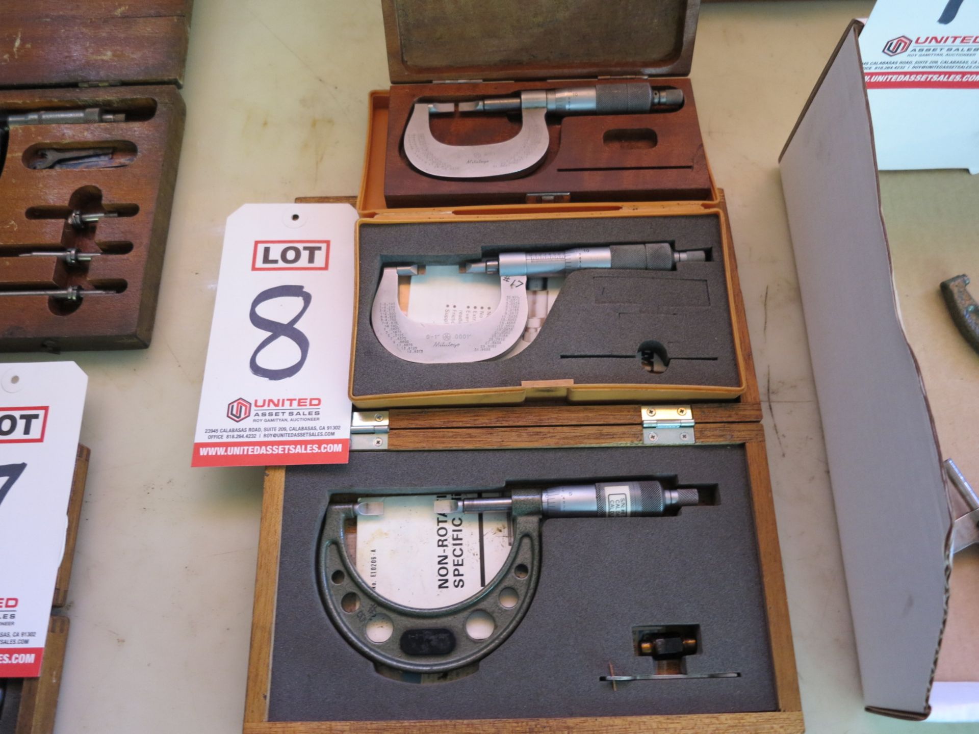 LOT - MITUTOYO BLADE MICROMETERS: (2) 0"-1" AND (1) 1"-2"