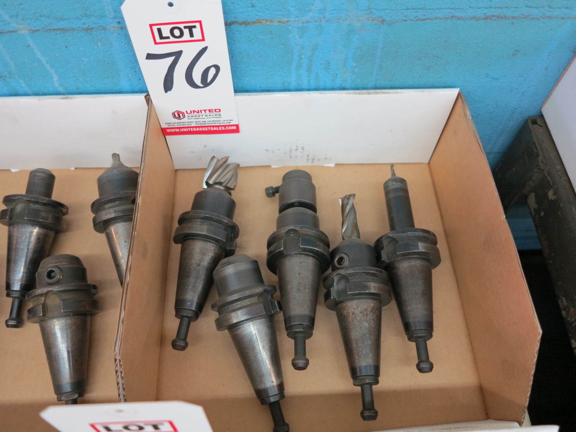 LOT - (5) CAT 30 TAPER TOOL HOLDERS, (3) W/ TOOLING