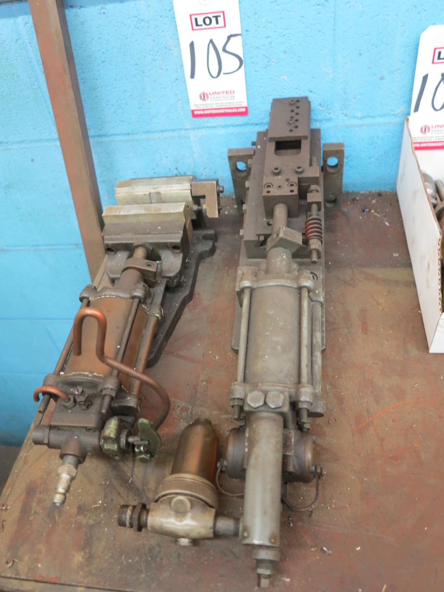 LOT - (2) PNEUMATIC MACHINE CLAMPS