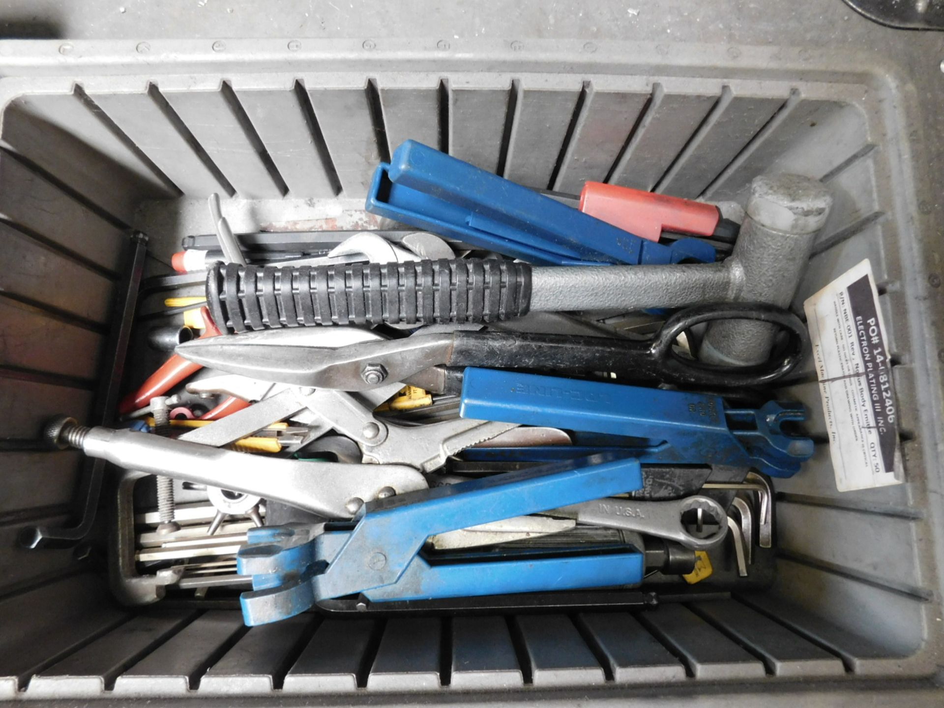 LOT - (3) PLASTIC BINS OF MISC HAND TOOLS, DREMEL, ETC. - Image 3 of 3