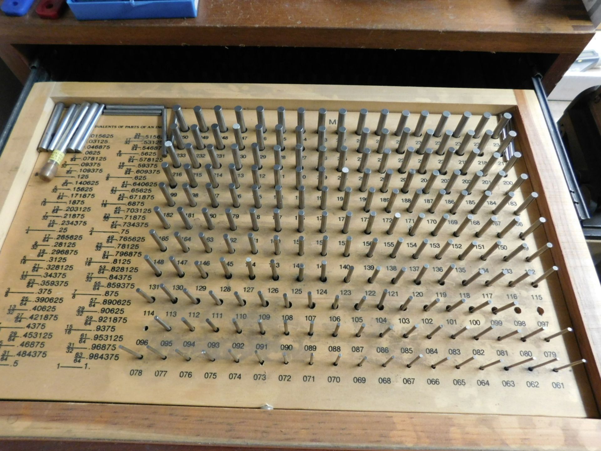 LOT - MEYER PIN GAGE SETS: M-1 THROUGH M-4 MINUS, CONTAINED IN A 4-DRAWER CABINET, INCLUDES GAGES ON - Image 3 of 6