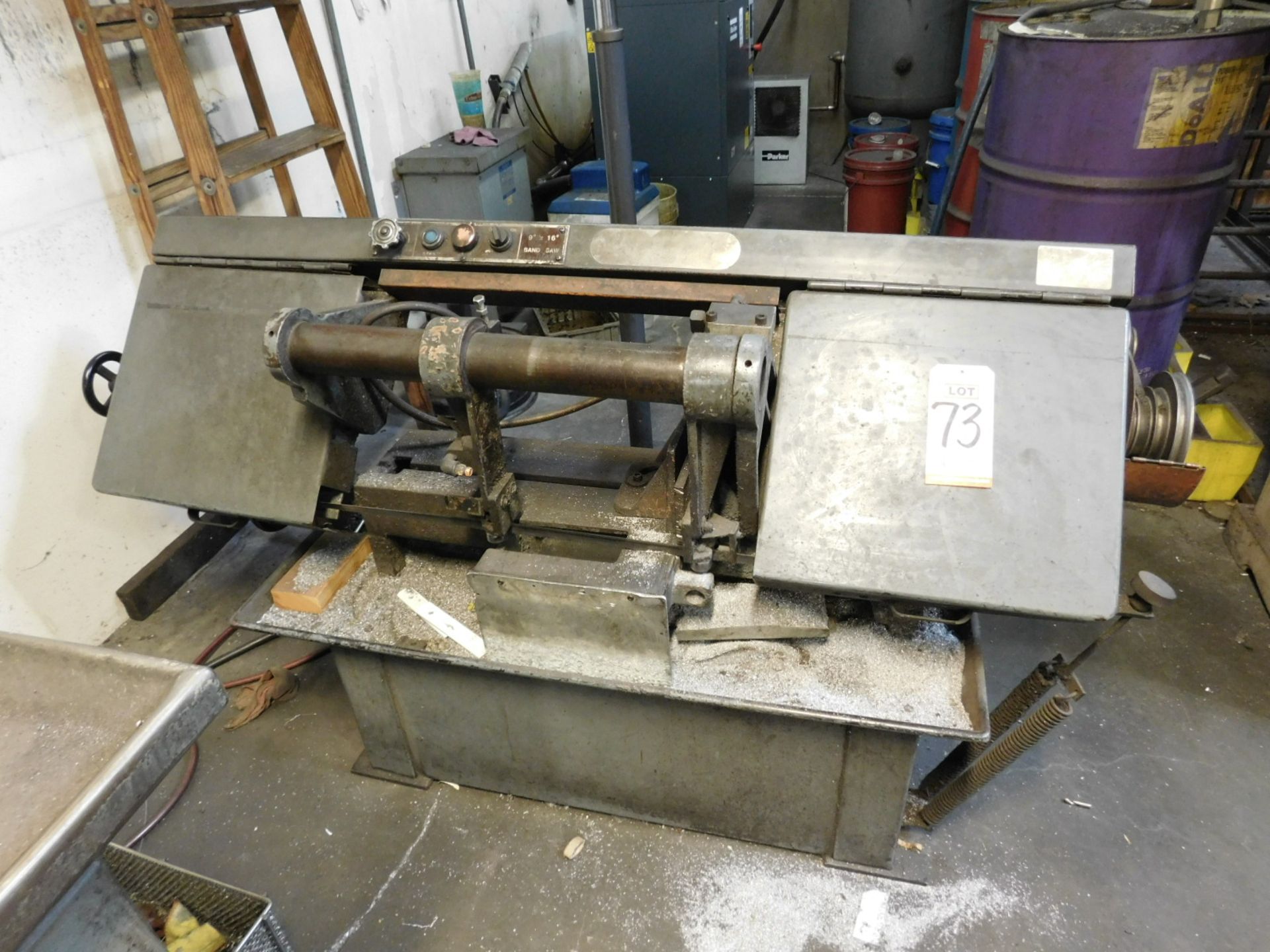 9" X 16" HORIZONTAL BAND SAW, 1 HP, NO DATA PLATE