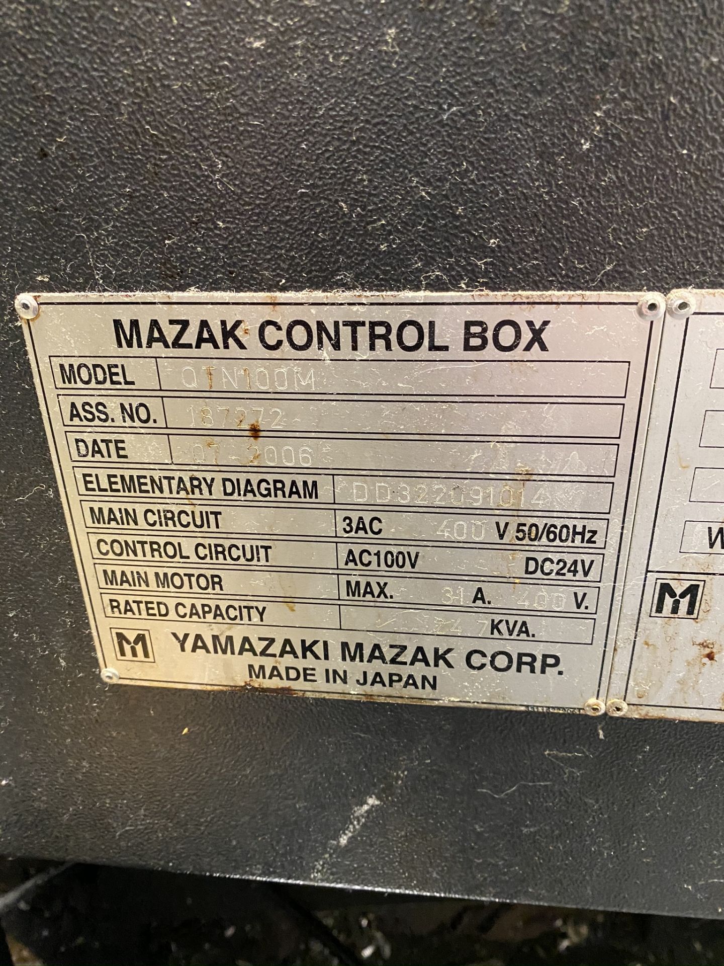 2006 MAZAK QTN NEXUS 100M CNC LATHE, MAZATROL 640T FUSION NEXUS CNC CONTROL, FULL C-AXIS SPINDLE - Image 23 of 23