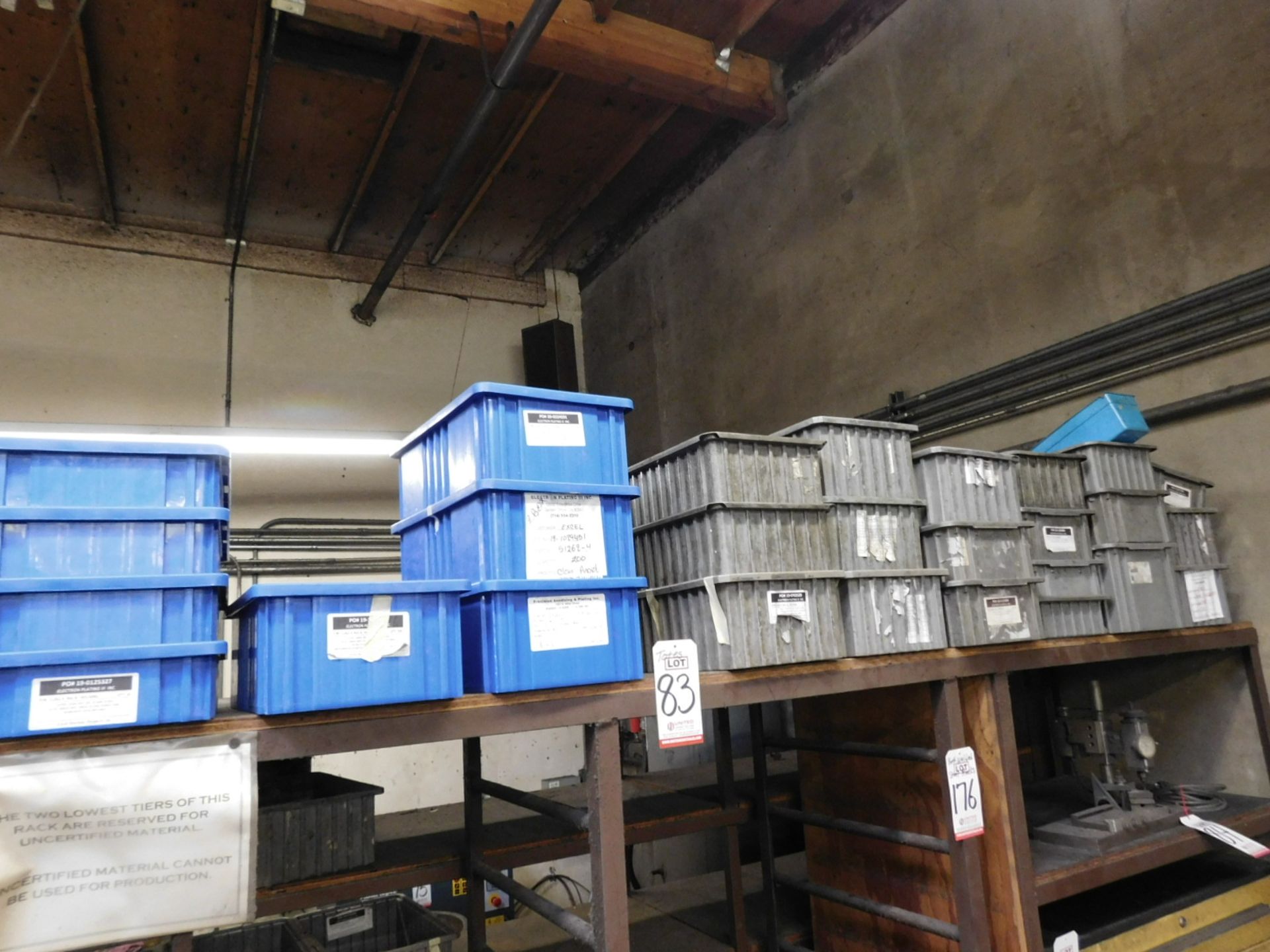 LOT - APPROX. (40) MID-SIZED PLASTIC TOTES