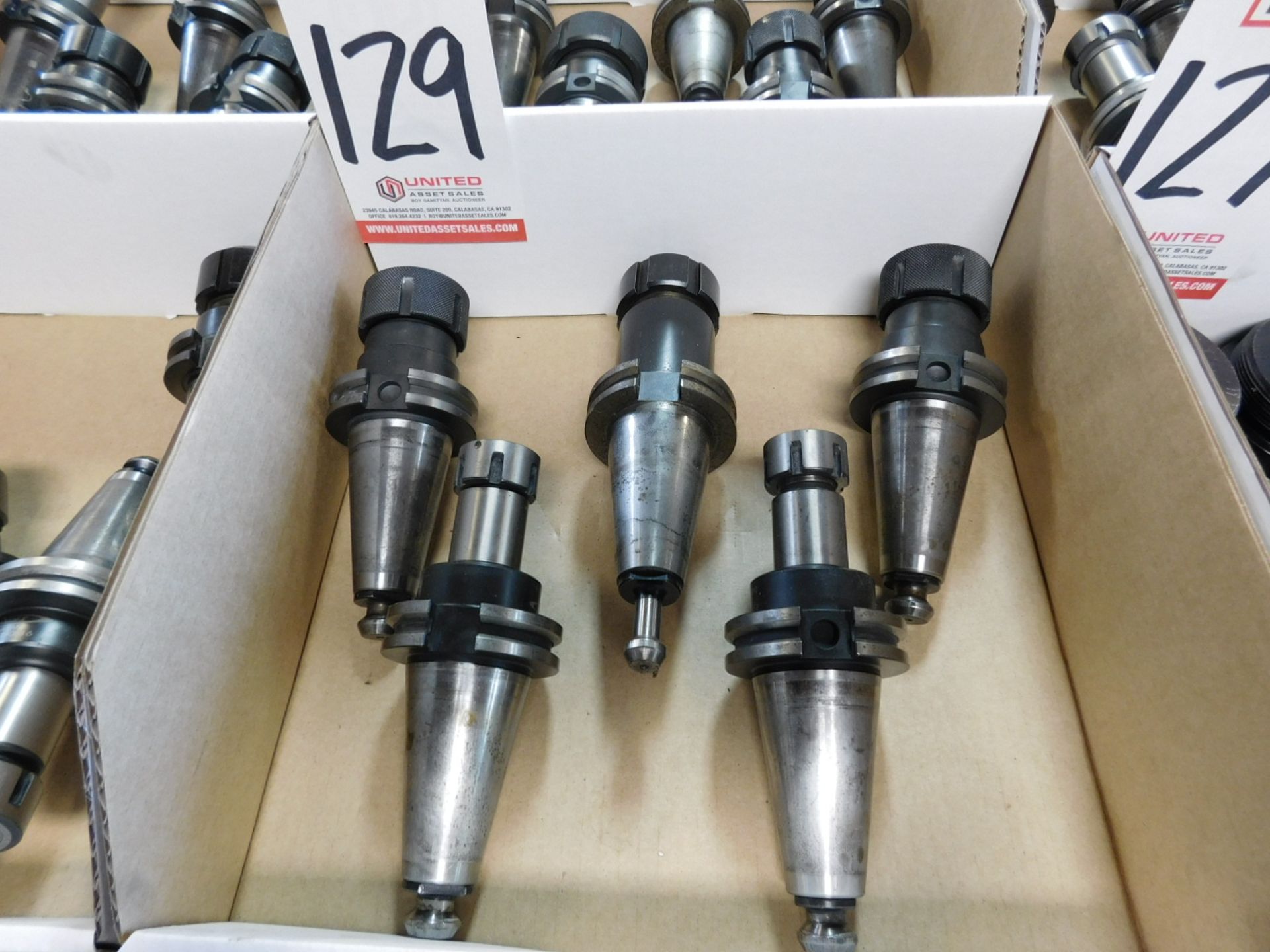 LOT - (5) CAT 40 TAPER COLLET CHUCKS