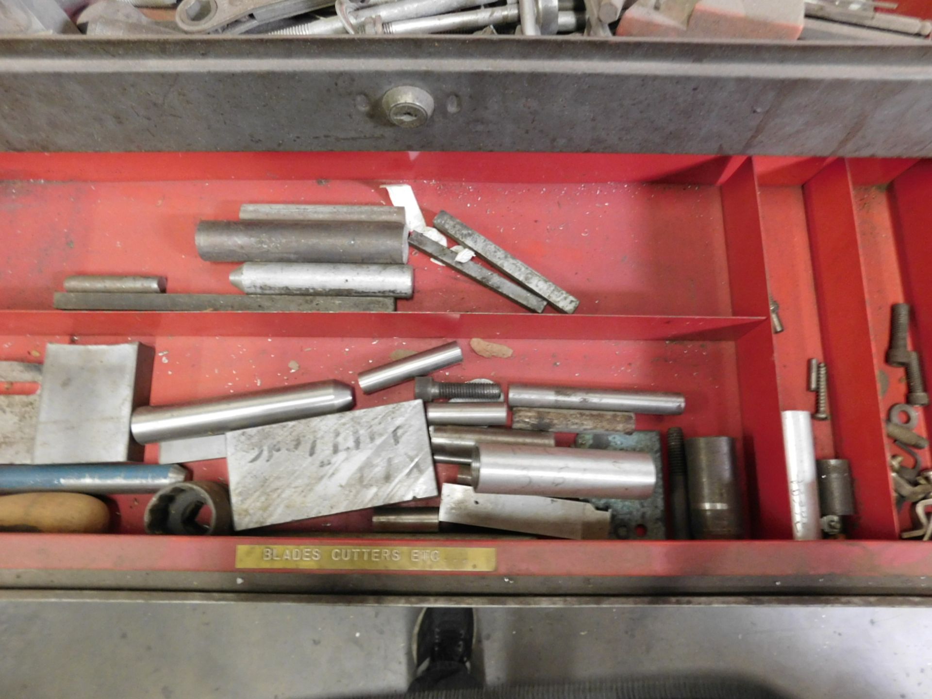 CRAFTSMAN 2-DRAWER TOOL BOX, W/ CONTENTS OF HAND TOOLS AND MISC SHOP ITEMS - Image 3 of 4