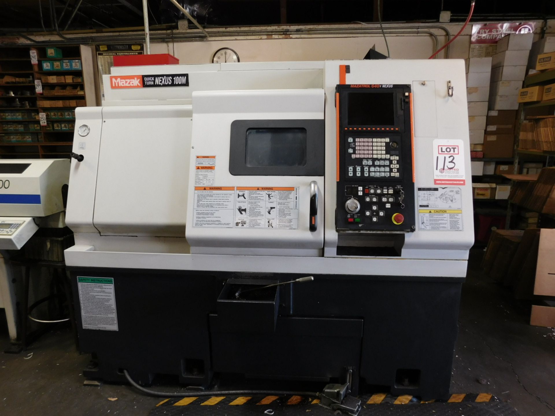 2006 MAZAK QTN NEXUS 100M CNC LATHE, MAZATROL 640T FUSION NEXUS CNC CONTROL, FULL C-AXIS SPINDLE