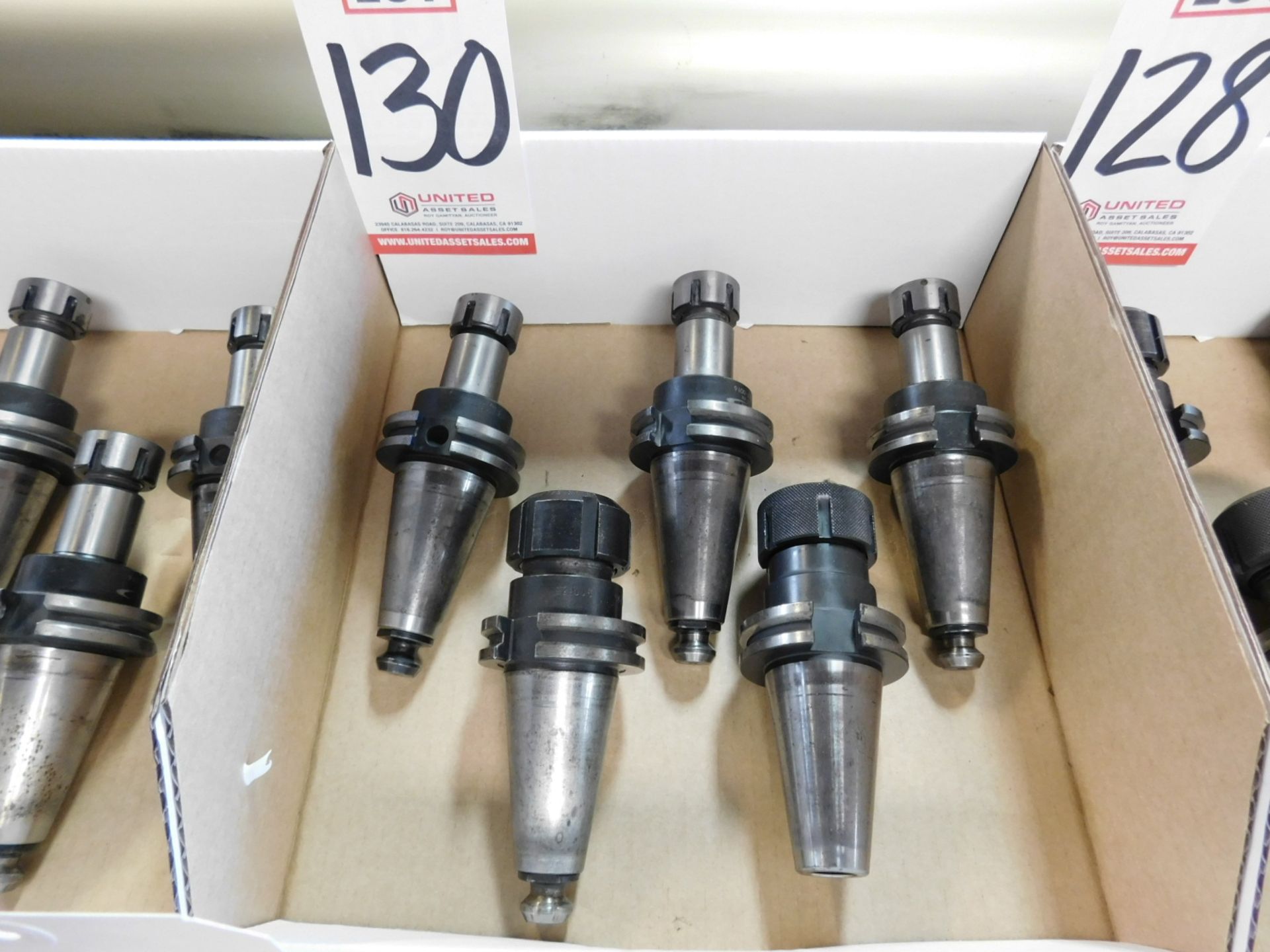 LOT - (5) CAT 40 TAPER COLLET CHUCKS