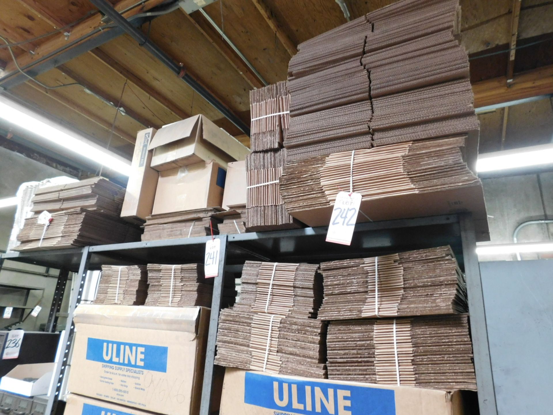 LOT - NEW CARDBOARD BOXES IN VARIOUS SIZES, STILL FACTORY BANDED