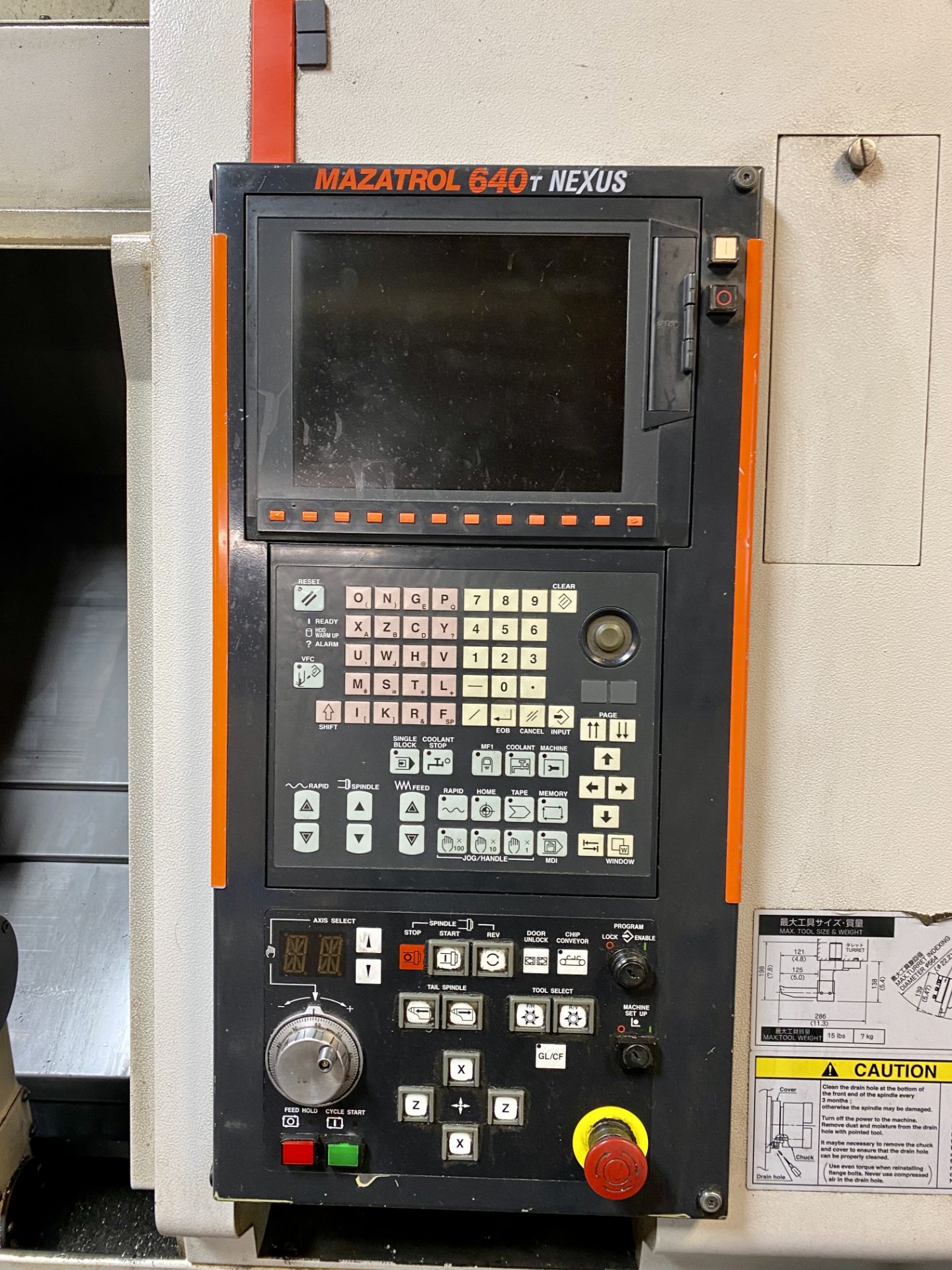 2006 MAZAK QTN NEXUS 100M CNC LATHE, MAZATROL 640T FUSION NEXUS CNC CONTROL, FULL C-AXIS SPINDLE - Image 20 of 23