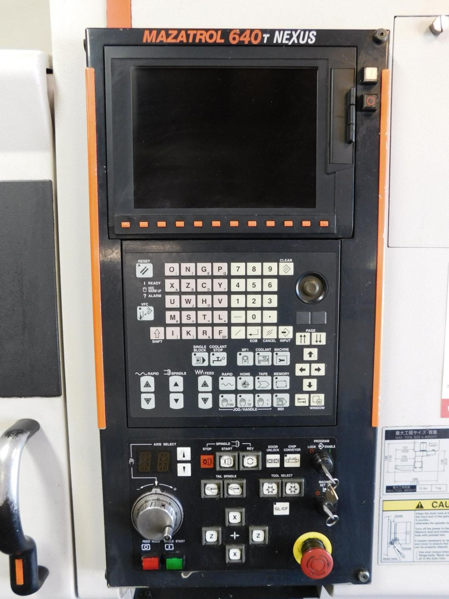 2006 MAZAK QTN NEXUS 100M CNC LATHE, MAZATROL 640T FUSION NEXUS CNC CONTROL, FULL C-AXIS SPINDLE - Image 4 of 23