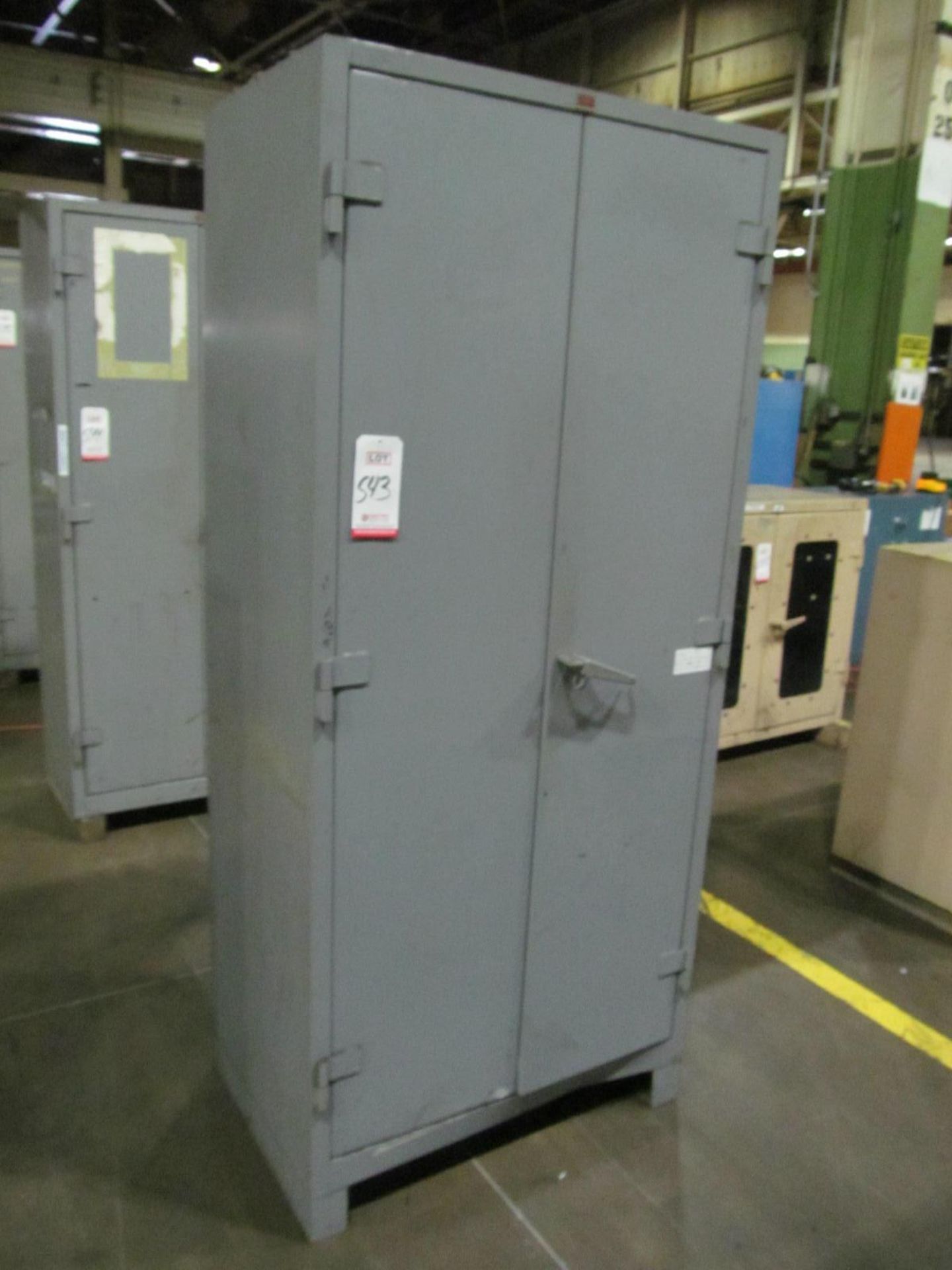 LYON 36" x 21" X 78" HIGH 2-DOOR STEEL CABINET (LOC N25)