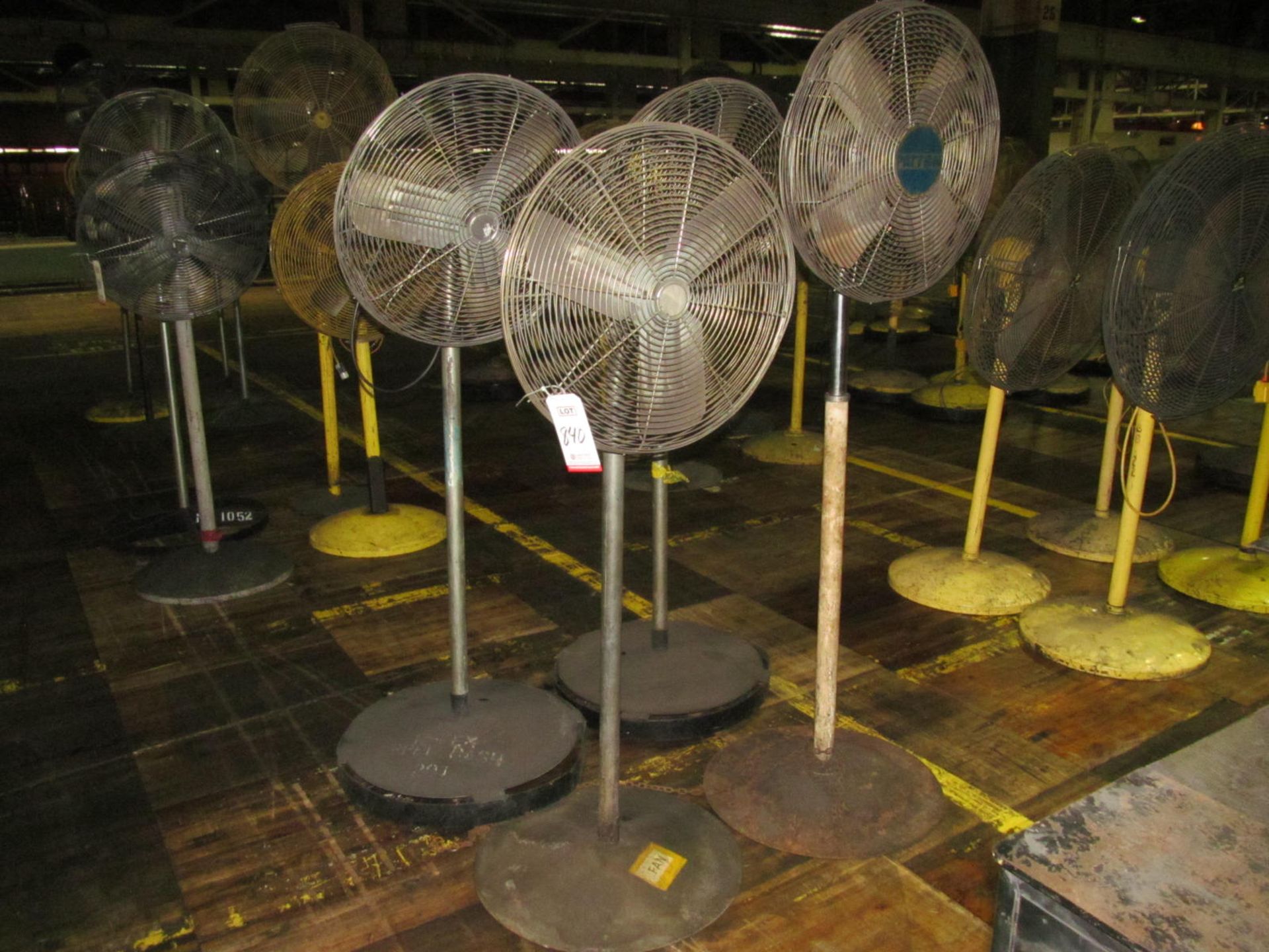 LOT - (4) 24" PEDESTAL SHOP FANS (LOC. J25)