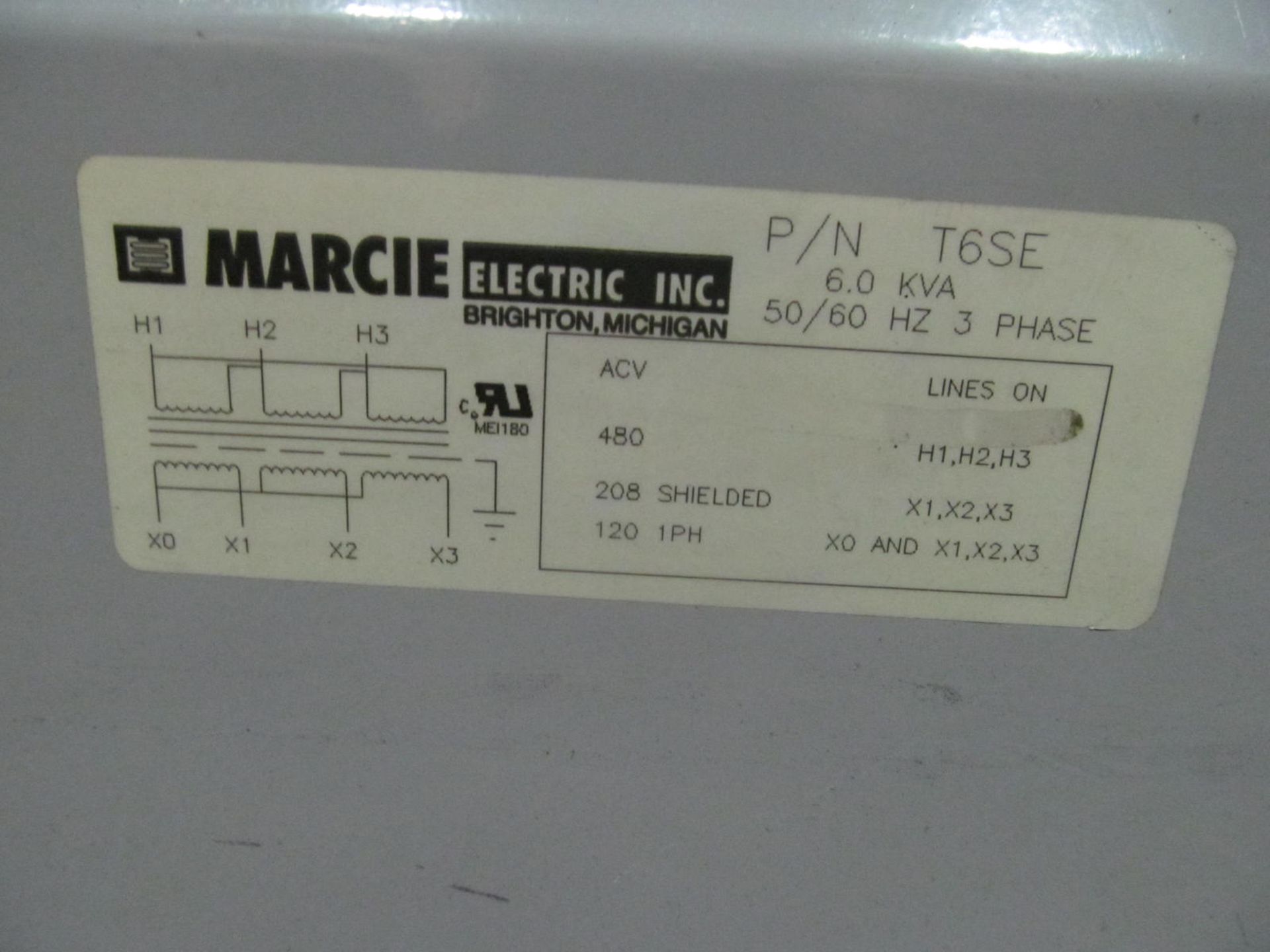 MARCIE T6SE 6 KVA TRANSFORMER (LOC. O25) - Image 2 of 2