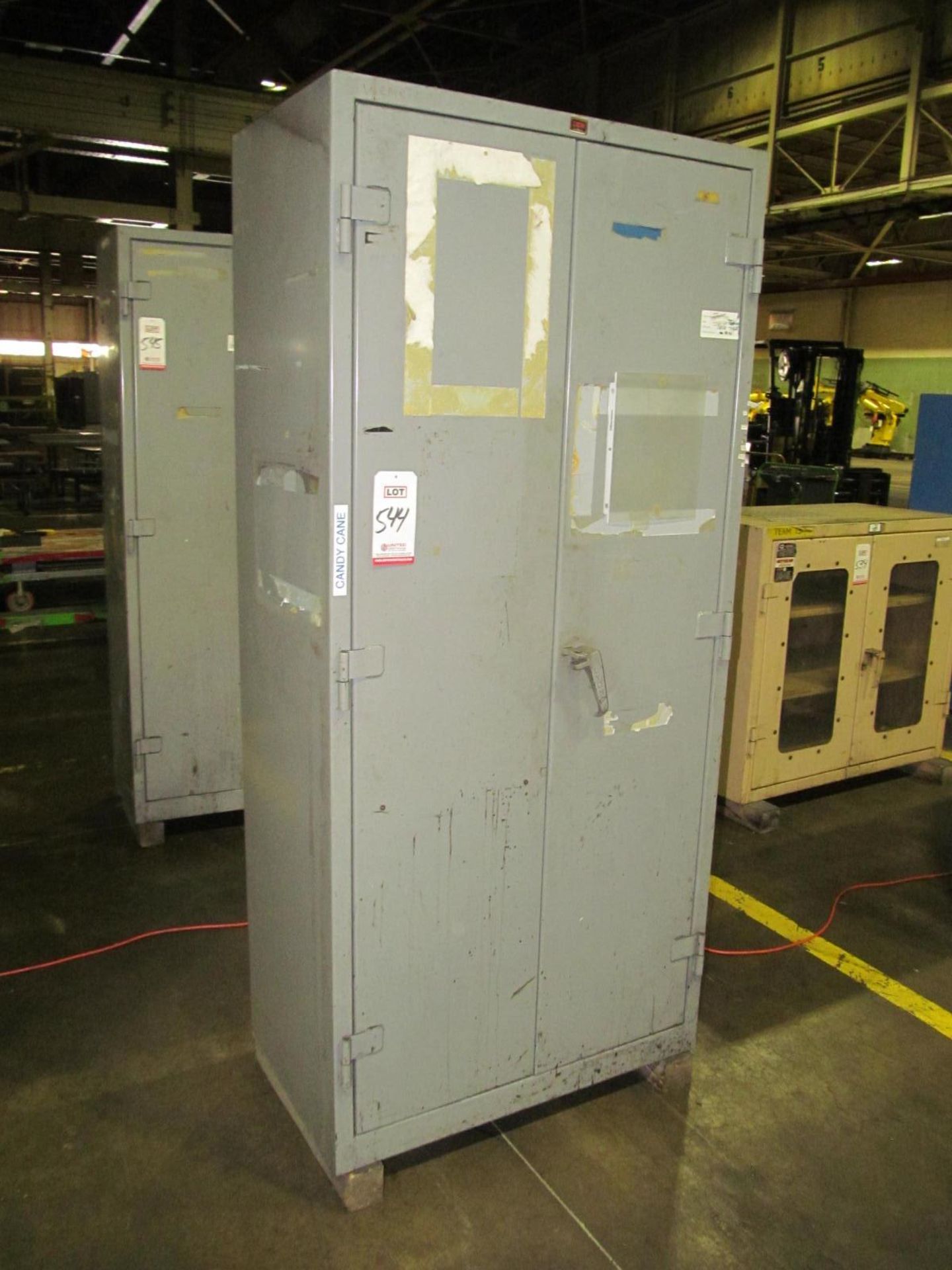 LYON 36" x 21" X 78" HIGH 2-DOOR STEEL CABINET (LOC N25)