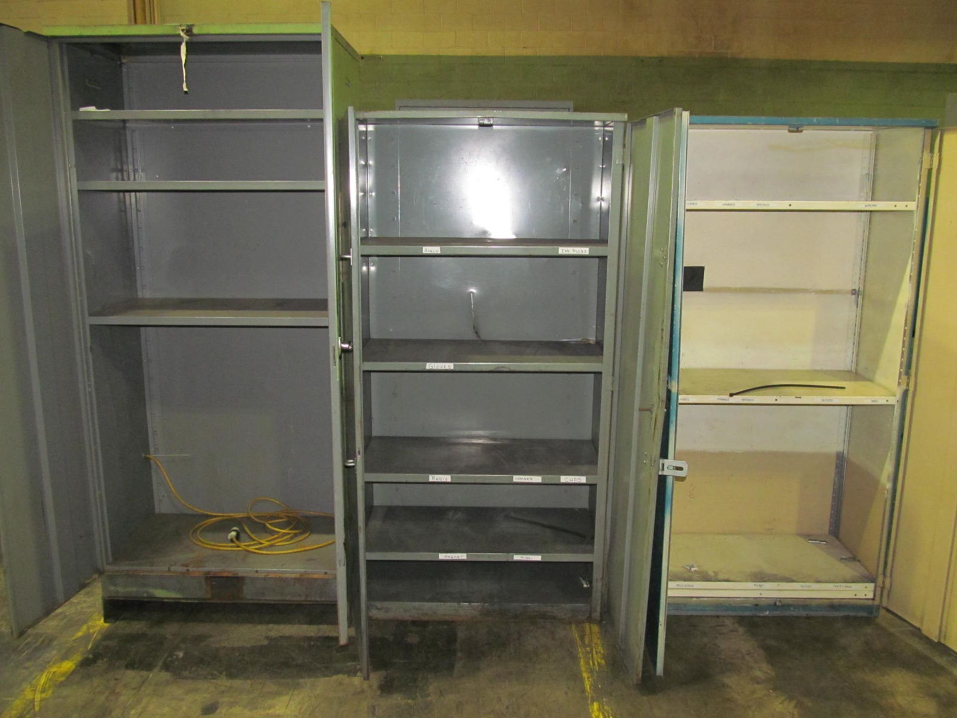 LOT - (3) 2-DOOR STEEL CABINETS, (2) 36" x 18" x 72" HIGH, (1) 36" x 18" x 82" HIGH (LOC. P29) - Image 2 of 2