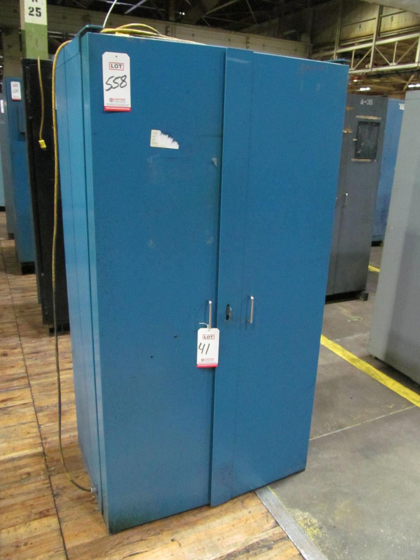 37.5" x 24" x 71" HIGH 2-DOOR STEEL CABINET (LOC N25)