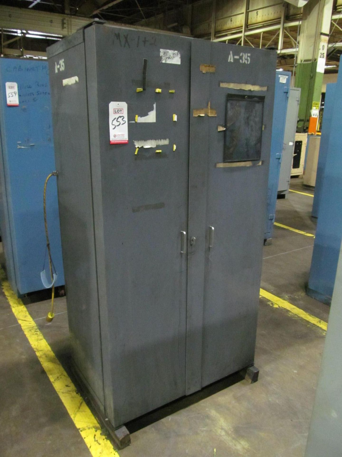 37.5" x 24" x 71" HIGH 2-DOOR STEEL CABINET (LOC N25)