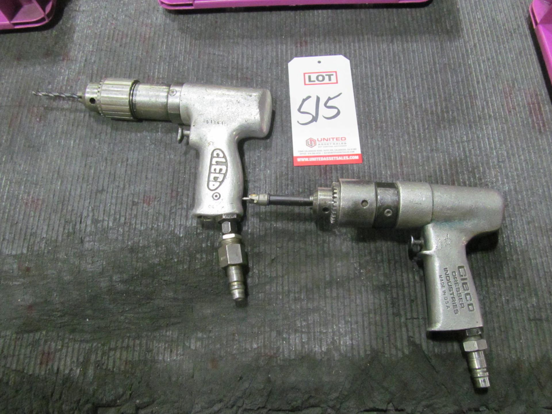 LOT - (2) CLECO 15DP NON REVERSING PNEUMATIC DRILLS (LOC. O25)