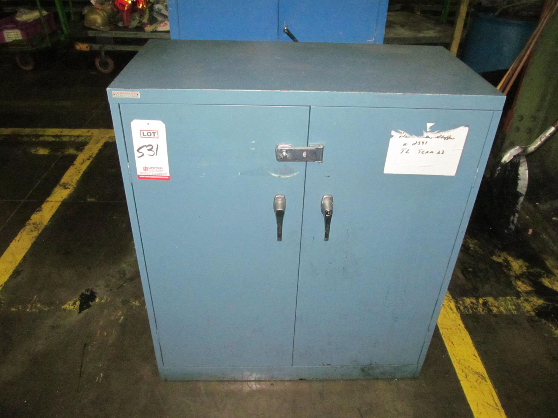 36" x 18" x 47" HIGH 2-DOOR STEEL CABINET (LOC. O25)