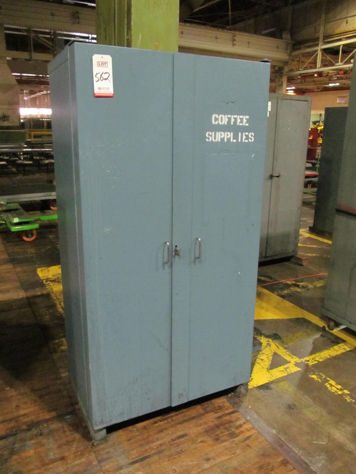 37.5" x 24" x 71" HIGH 2-DOOR STEEL CABINET (LOC N25)