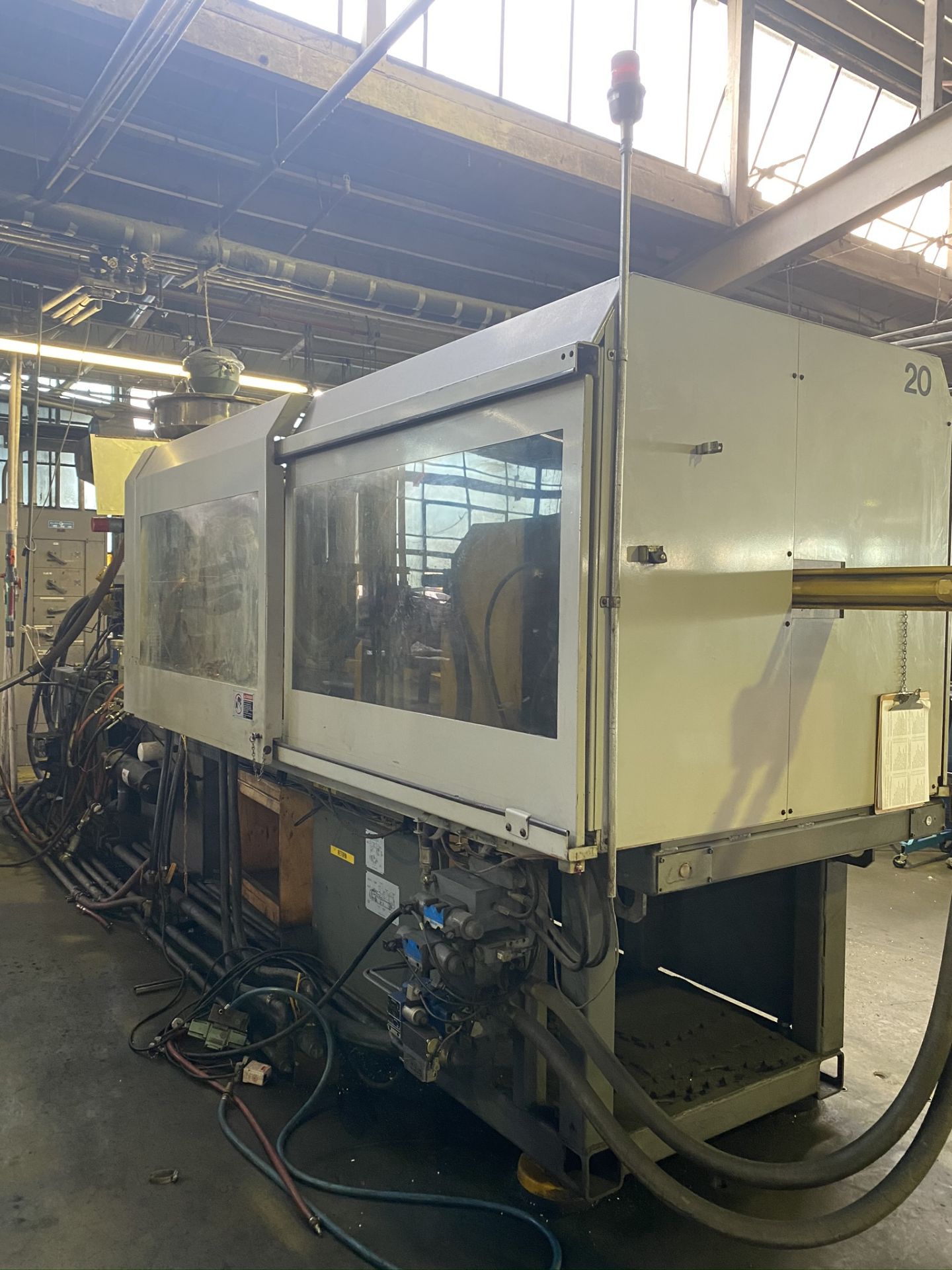 1996 VAN DORN 300 TON, MODEL 300HT30-2845, PATHFINDER 2500 CNC CONTROL, 30 OZ SHOT SIZE, 37” X 37” - Image 10 of 11